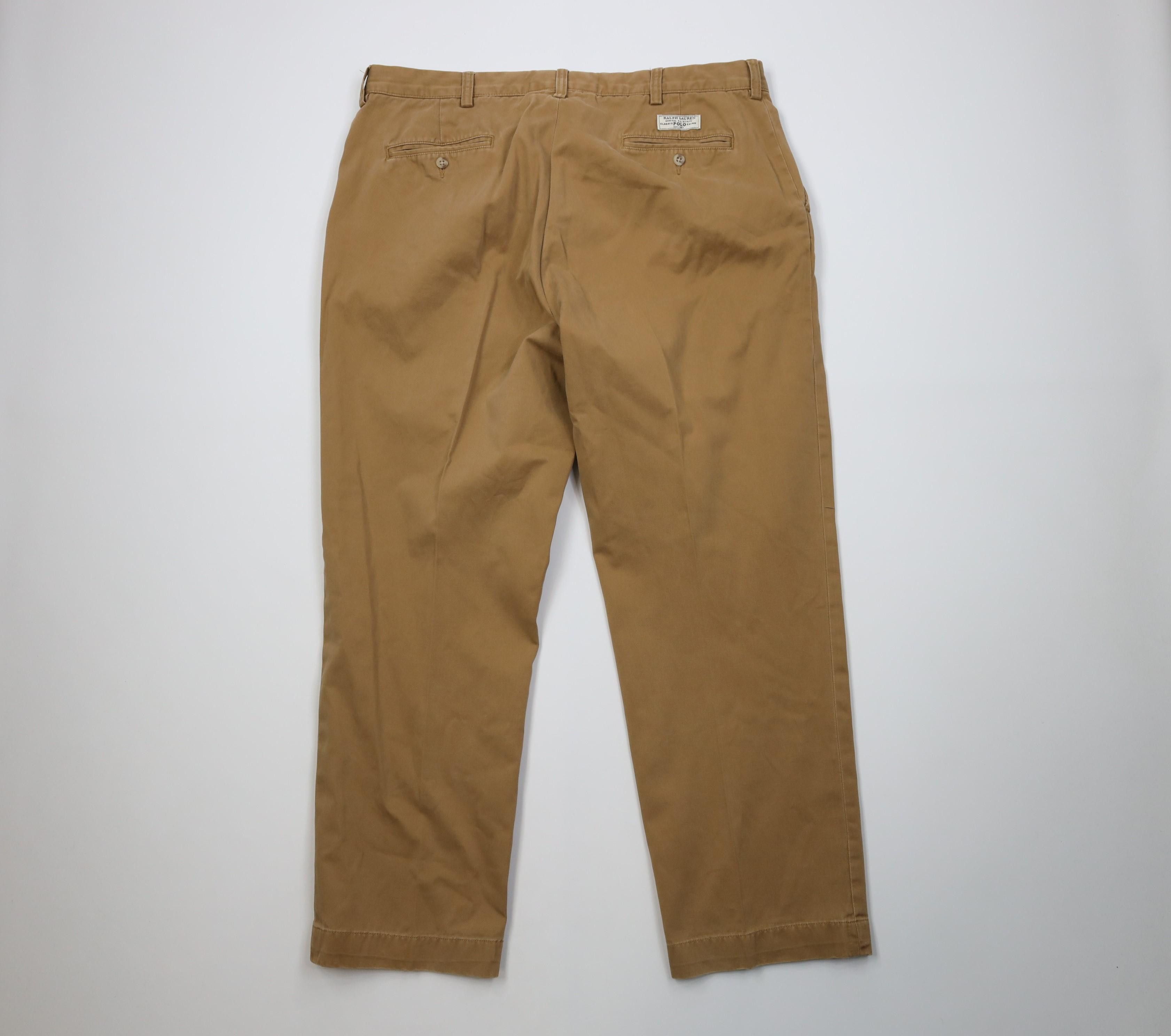 Polo Ralph Lauren Vintage 90s Ralph Lauren Prospect Wide Leg Chino Pants Brown Size US 40 / EU 56 - 10 Thumbnail