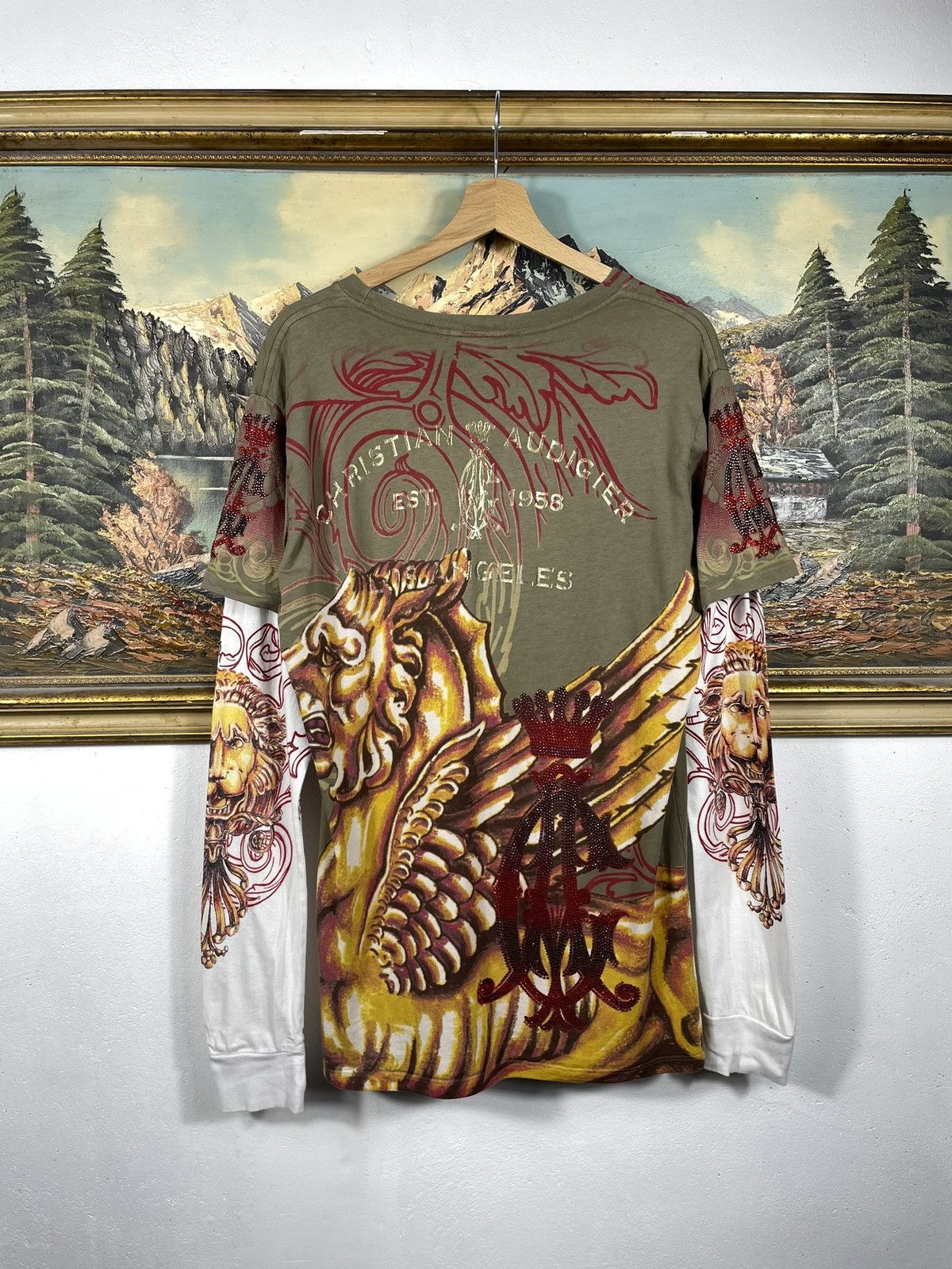 Christian Audigier Christian Audigier Retro 00s Loose Tee Sweatshirt Cyber Size US L / EU 52-54 / 3 - 2 Thumbnail