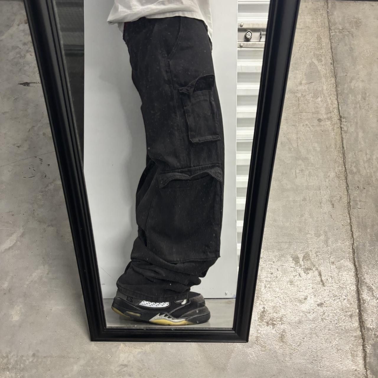 Vintage Crazy Vintage Y2K/2000s Baggy Grunge Black Streetwear Cargo Jeans! 36x32 Size US 36 / EU 52 - 2 Thumbnail