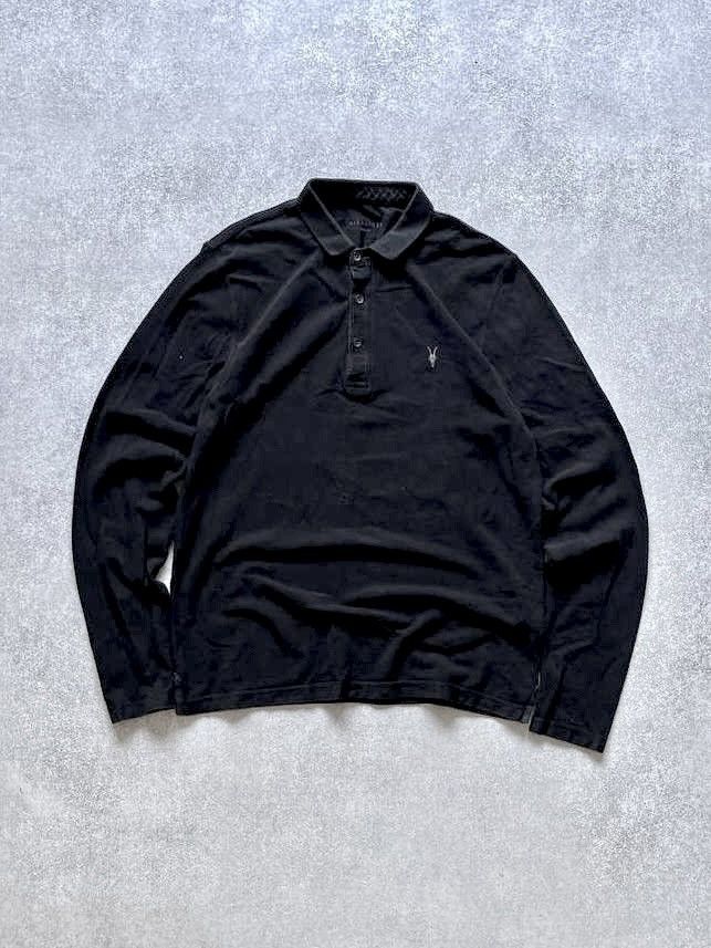 Allsaints Allsaints Black Rugby Polo Shirt Rare M Size US M / EU 48-50 / 2 - 1 Thumbnail