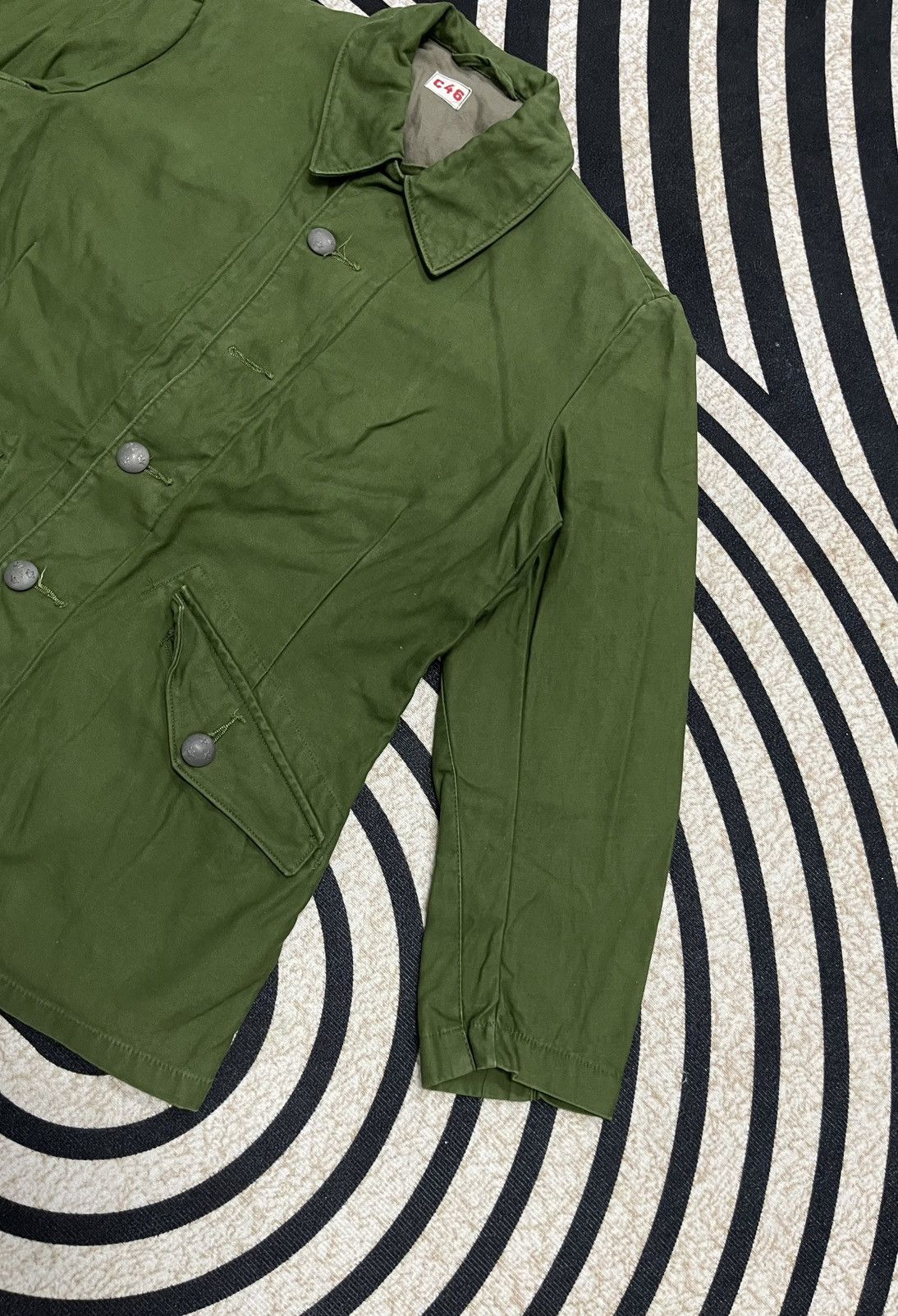 Vintage 70s SWEDISH MILITARY C46 SHIRT BUTTON UP Size US M / EU 48-50 / 2 - 4 Thumbnail