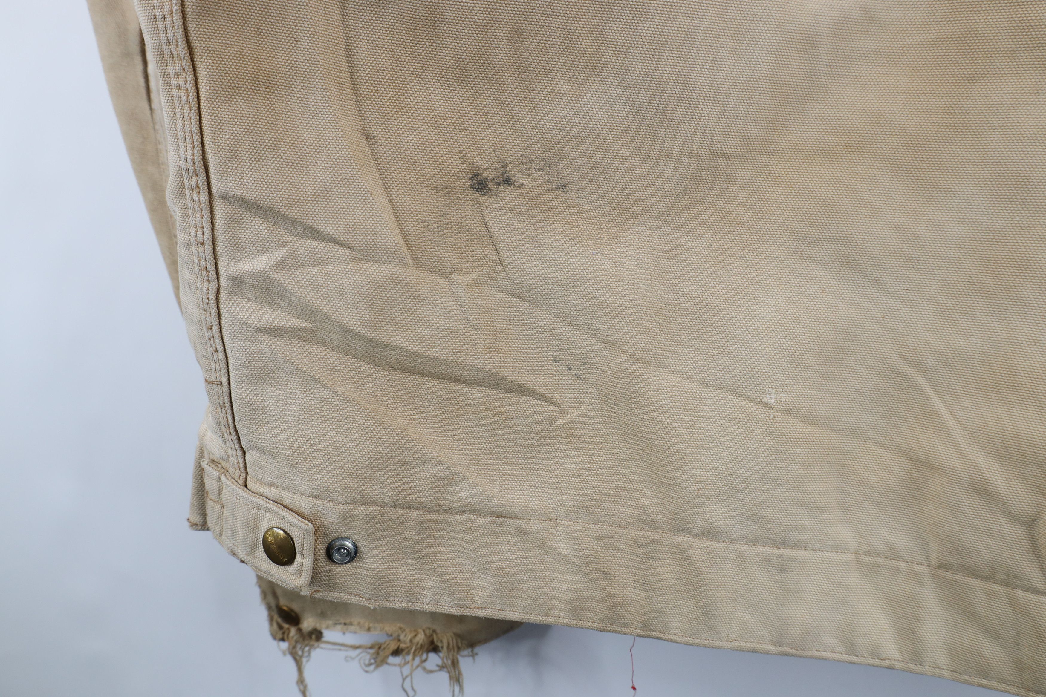 Carhartt × Vintage Vintage 90s Carhartt Quilted Detroit Jacket Duck Brown USA Size US L / EU 52-54 / 3 - 16 Thumbnail