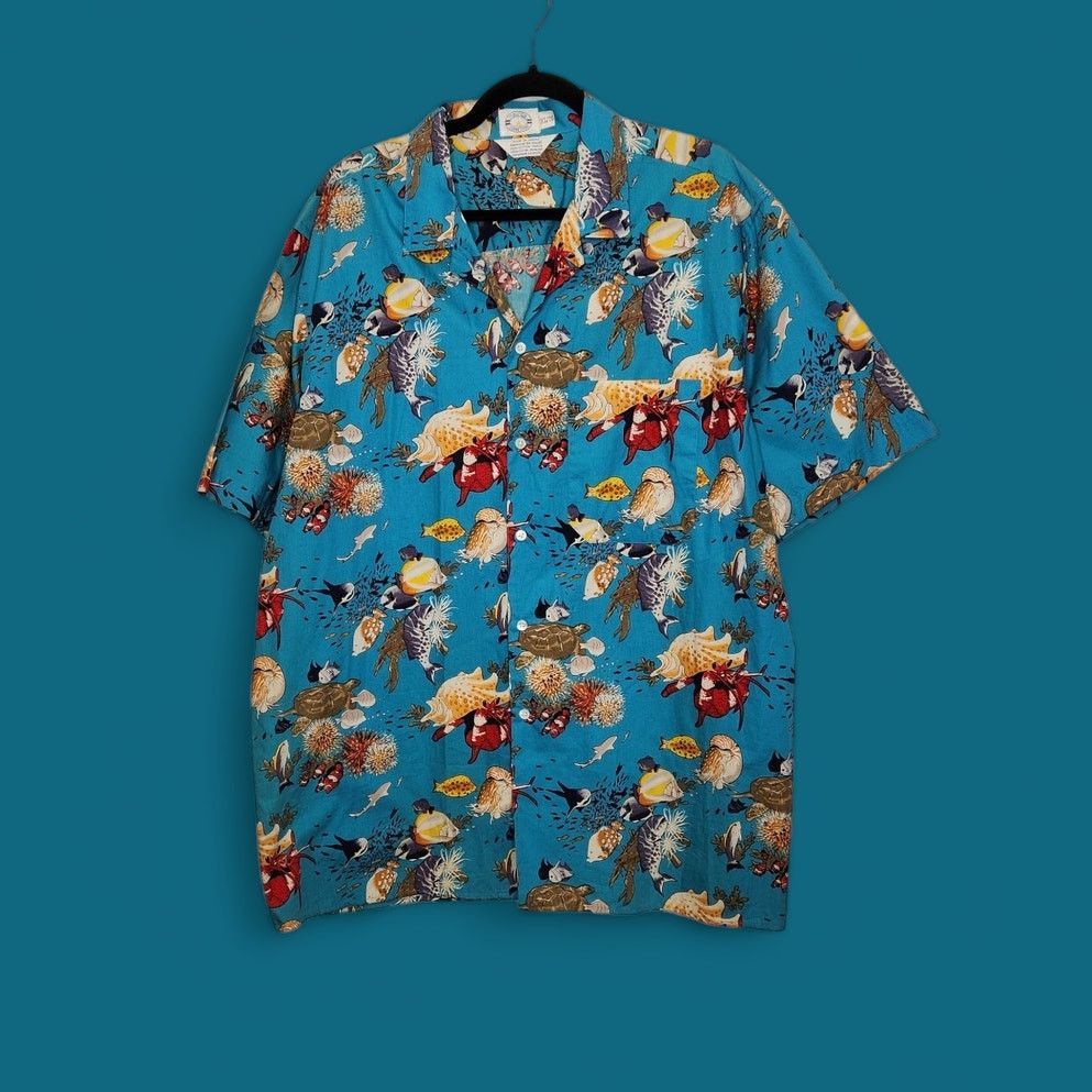 Vintage Vintage Nautica Competition Nature Fish All Over Button Size US XL / EU 56 / 4 - 1 Thumbnail