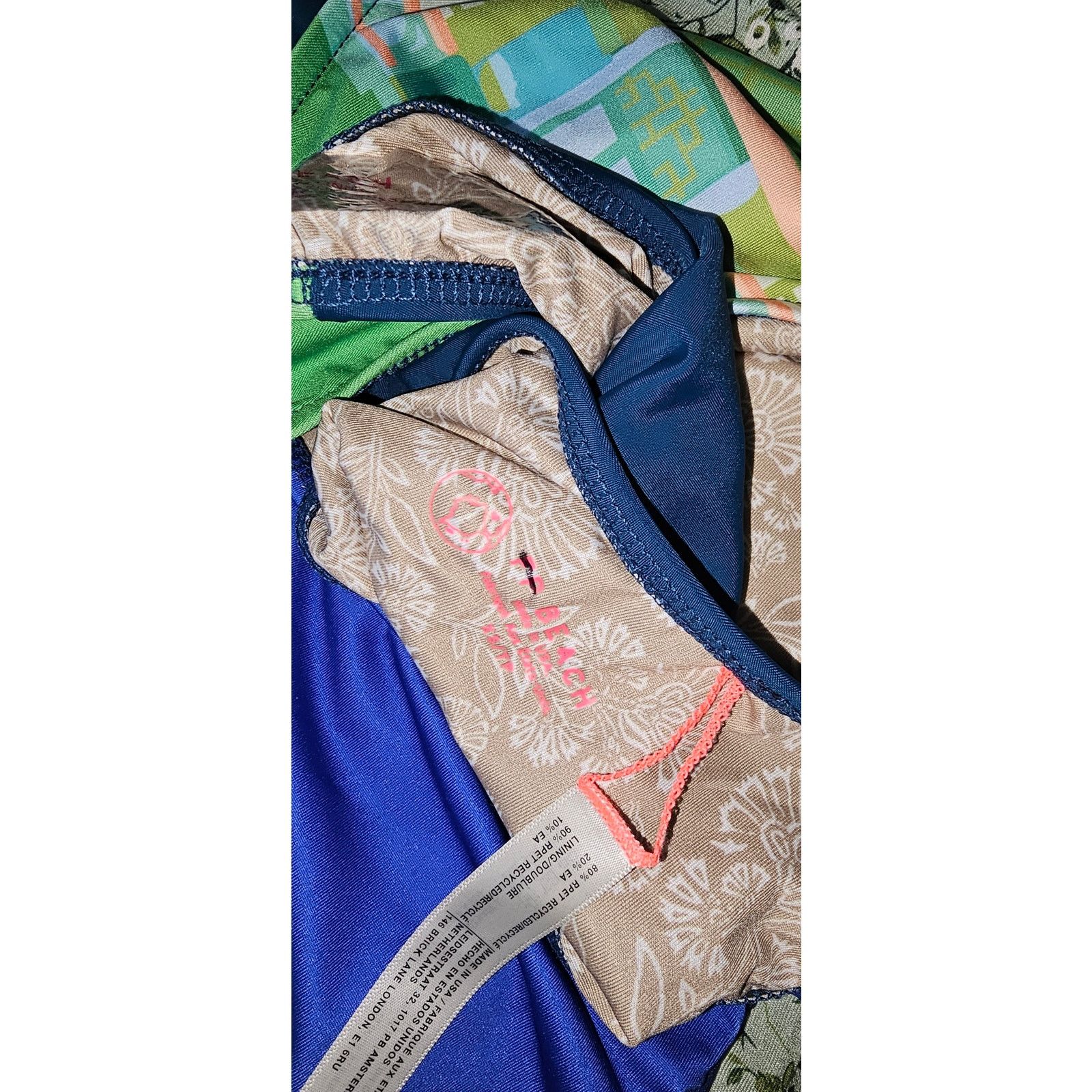 Free People New The Pamela Printed One-Piece Swimsuit $178 X-SMALL Blue Size XS / US 0-2 / IT 36-38 - 5 Thumbnail