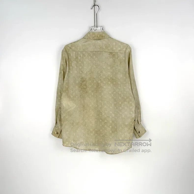 Louis Vuitton Louis Vuitton Dirty khaki logo mulberry silk shirt Size XS / US 0-2 / IT 36-38 - 4 Thumbnail