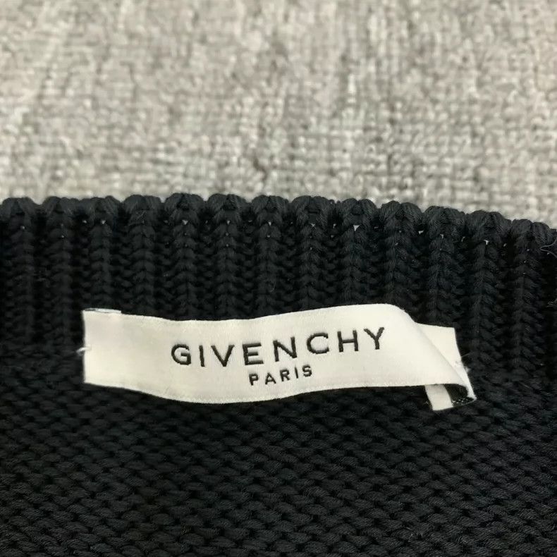 Givenchy Givenchy Black Destroyed Big Logo Knit Sweater 2505-Nextarr Size US XL / EU 56 / 4 - 6 Thumbnail