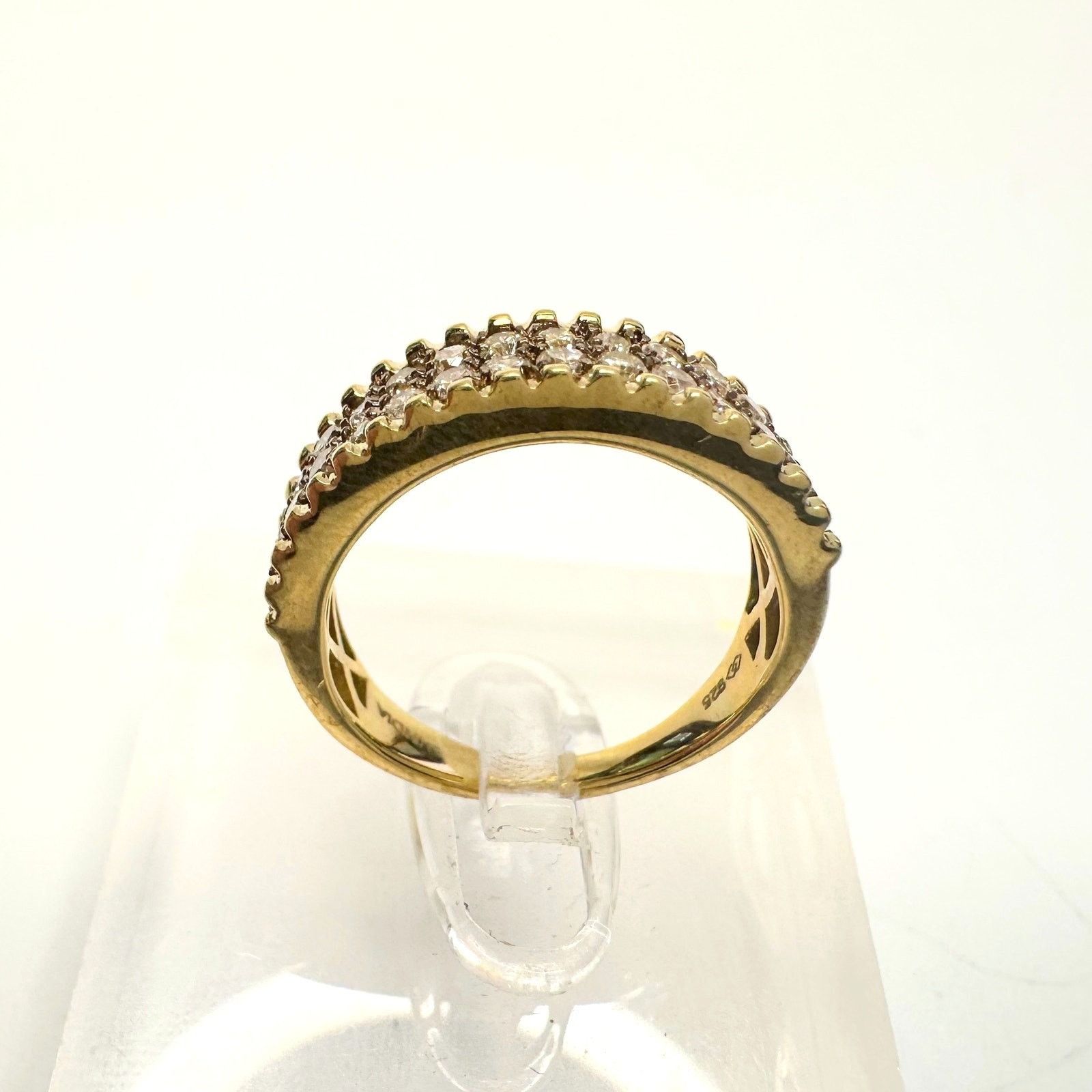 Other Beautiful 3/4 Ct Diamond 2 row Anniversary Ring 14kt Gold Ov Size ONE SIZE - 8 Thumbnail