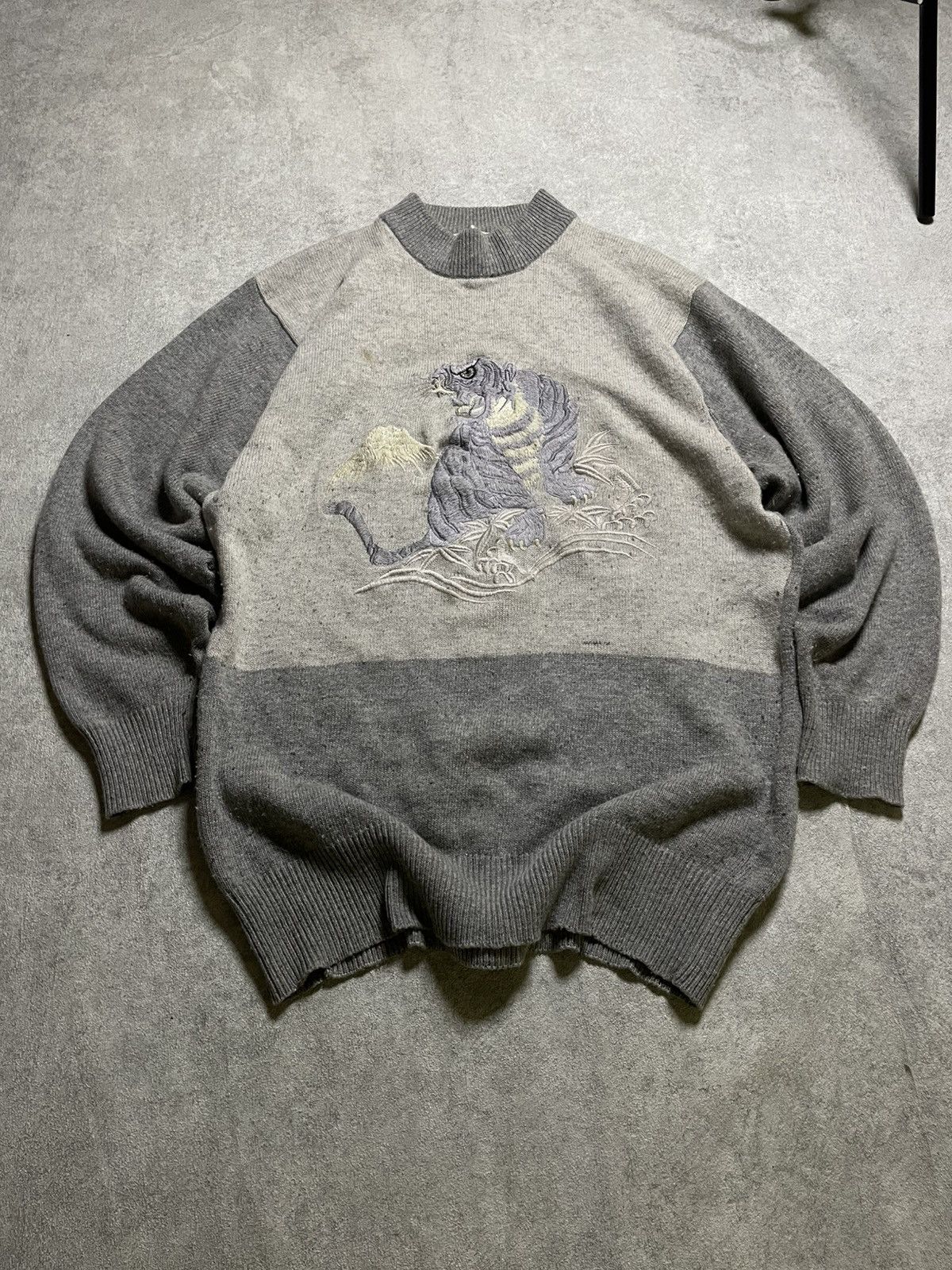 If Six Was Nine Skull 14th Dark Vintage Tiger Rage Knit – Shadow Energy Size US L / EU 52-54 / 3 - 1 Thumbnail