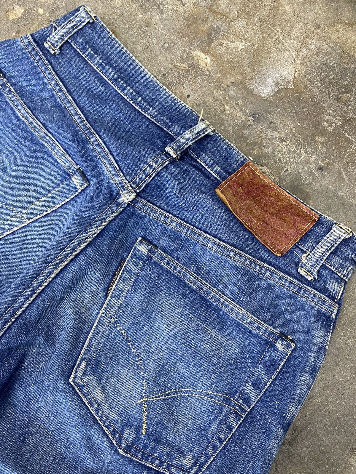 Japanese Brand × Vintage HR iron selvegde blue jeans wash japanese brand Size US 29 - 13 Thumbnail