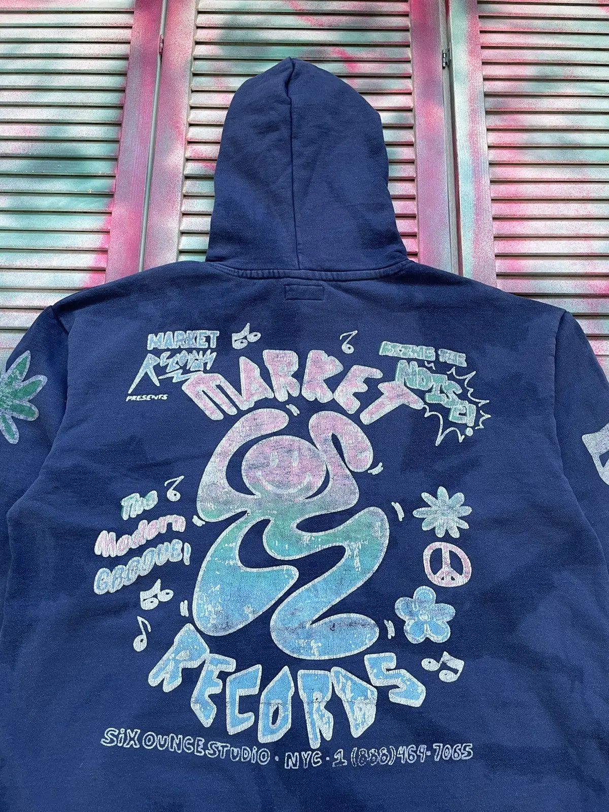 Japanese Brand Market Records X Smiley Studio Hoodie Size US XL / EU 56 / 4 - 4 Thumbnail