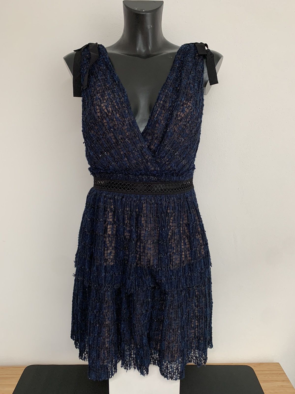 Self-Portrait Self Portrait Mini Dress Navy Size M / US 6-8 / IT 42-44 - 1 Thumbnail