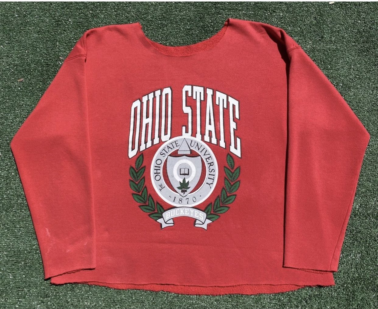 Vintage 90’s Ohio State Buckeyes Cutoff Sweatshirt 2XL Size XXL / US 16-18 / IT 52-54 - 1 Thumbnail