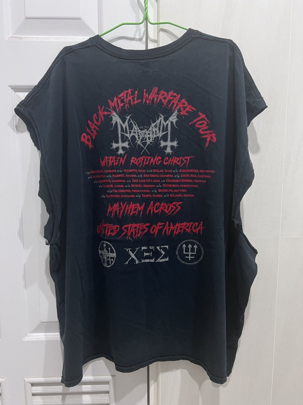 Band Tees Mayhem Black Metal Tour Tee 3XL Faded Distressed Oversized Size US XXL / EU 58 / 5 - 5 Thumbnail