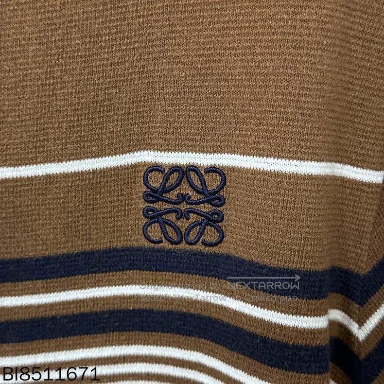 Loewe Loewe Embroidered Logo Striped Knitted Short Sleeve Size US M / EU 48-50 / 2 - 3 Thumbnail