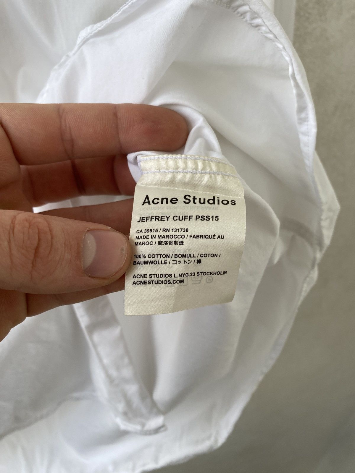 Acne Studios Acne Studios Jeffrey Stripped Cuff Button Up Shirt Size 52 Size US L / EU 52-54 / 3 - 11 Thumbnail