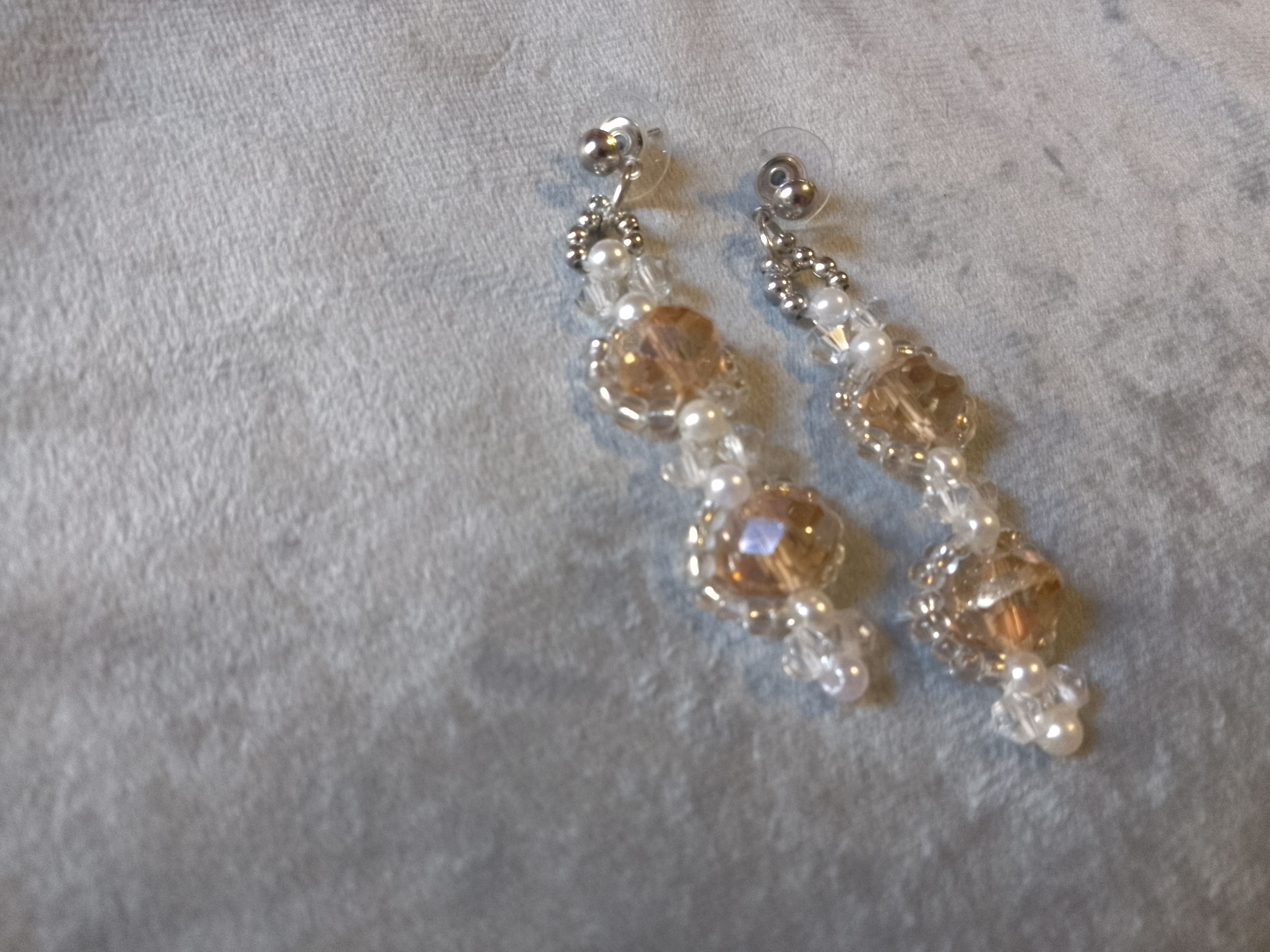 Handmade Necklace earrings Fine crystal+glass Snakish shape. Elegant Size ONE SIZE - 11 Thumbnail