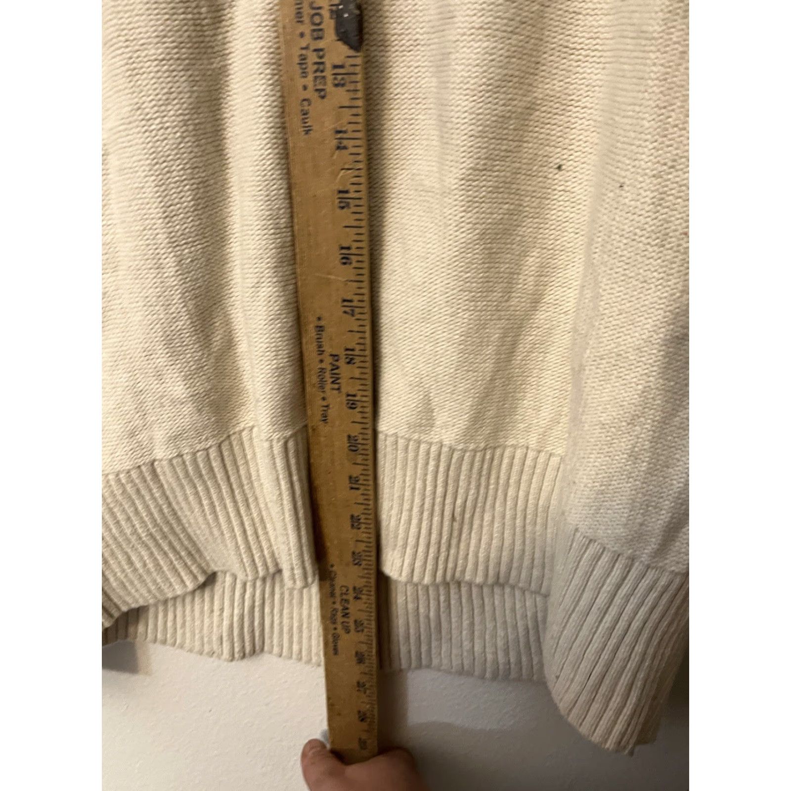 Gap Womens Gap Long Sleeve Mock Neck Cable-Knit Sweater XS Cream Size XS / US 0-2 / IT 36-38 - 4 Thumbnail