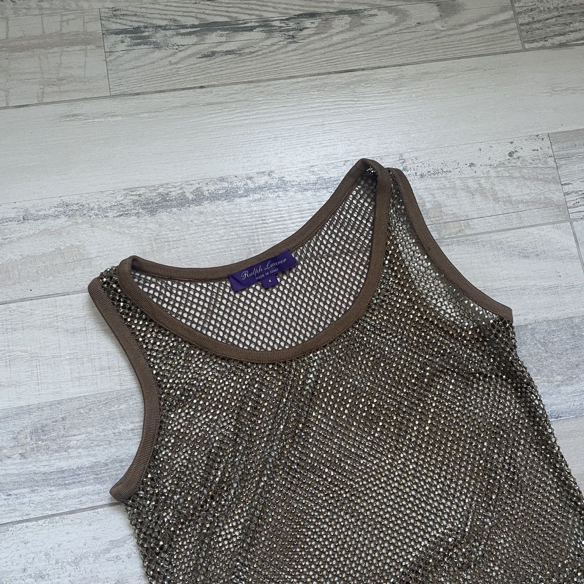 Ralph Lauren Purple Label RRP 3000 $ Ralph Lauren PURPLE Label Melony Embellished Mesh Size M / US 6-8 / IT 42-44 - 6 Thumbnail