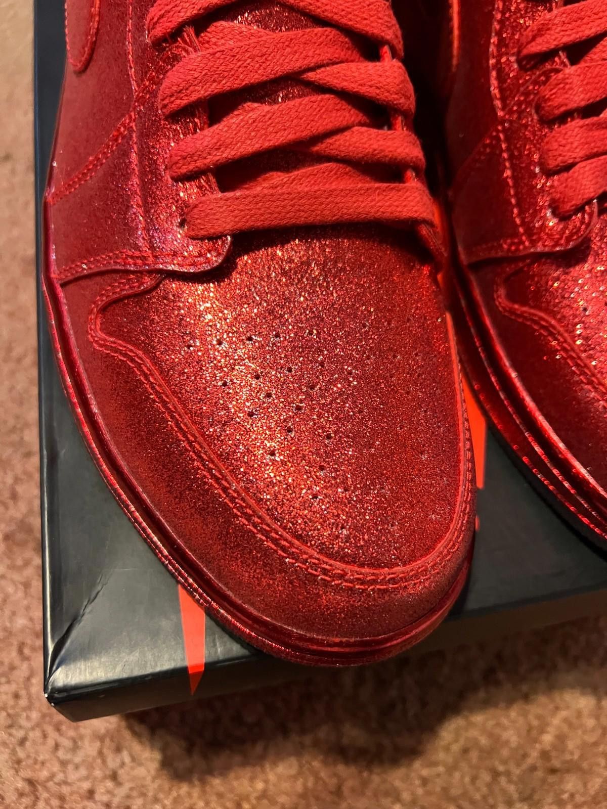 Jordan Brand Nike Air Jordan 1 Retro Legends of Summer Red Glitter Size US 10.5 / EU 43-44 - 3 Thumbnail