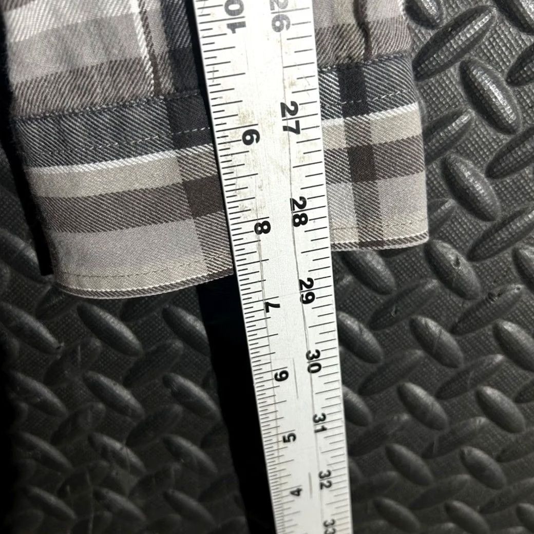 Buffalo London Buffalo David Bitton Shirt Men L Gray Black Plaid Flannel Button Up Long Sleeve Size US L / EU 52-54 / 3 - 6 Thumbnail