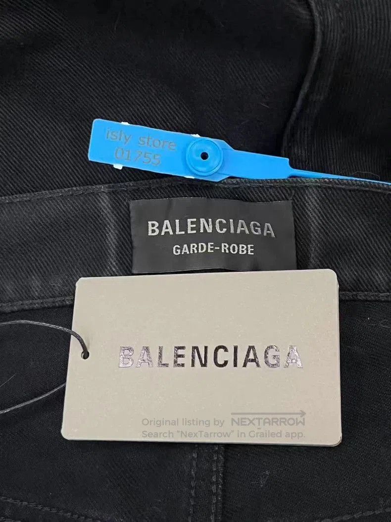 Balenciaga Balenciaga Solid Zip Wide-Leg Jeans. Size US 30 / EU 46 - 4 Thumbnail