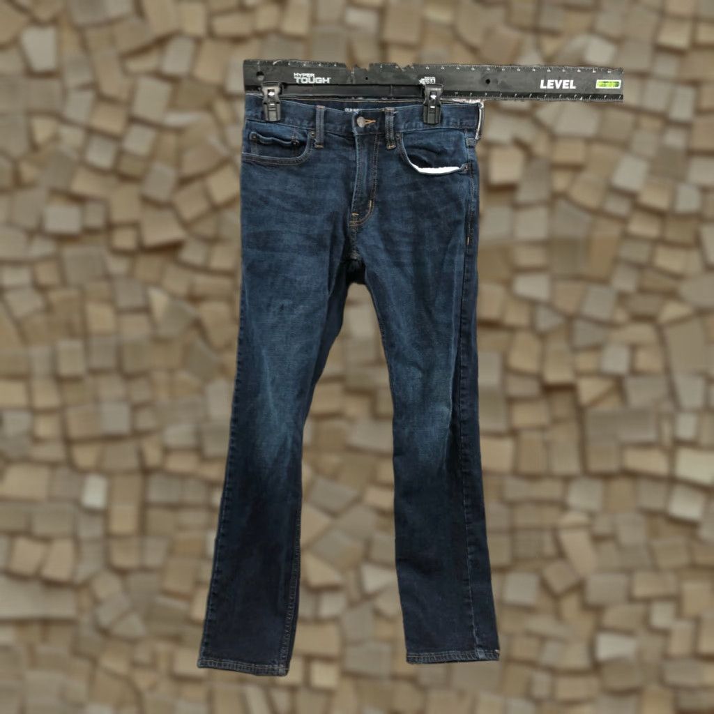 Old Navy Old Navy Slim Straight Jeans Mens 30x32 Dark Blue Denim Slim Fit 5-Pocket Zip Fly Belt Loops Straight Leg Jeans Men Size US 30 / EU 46 - 1 Thumbnail