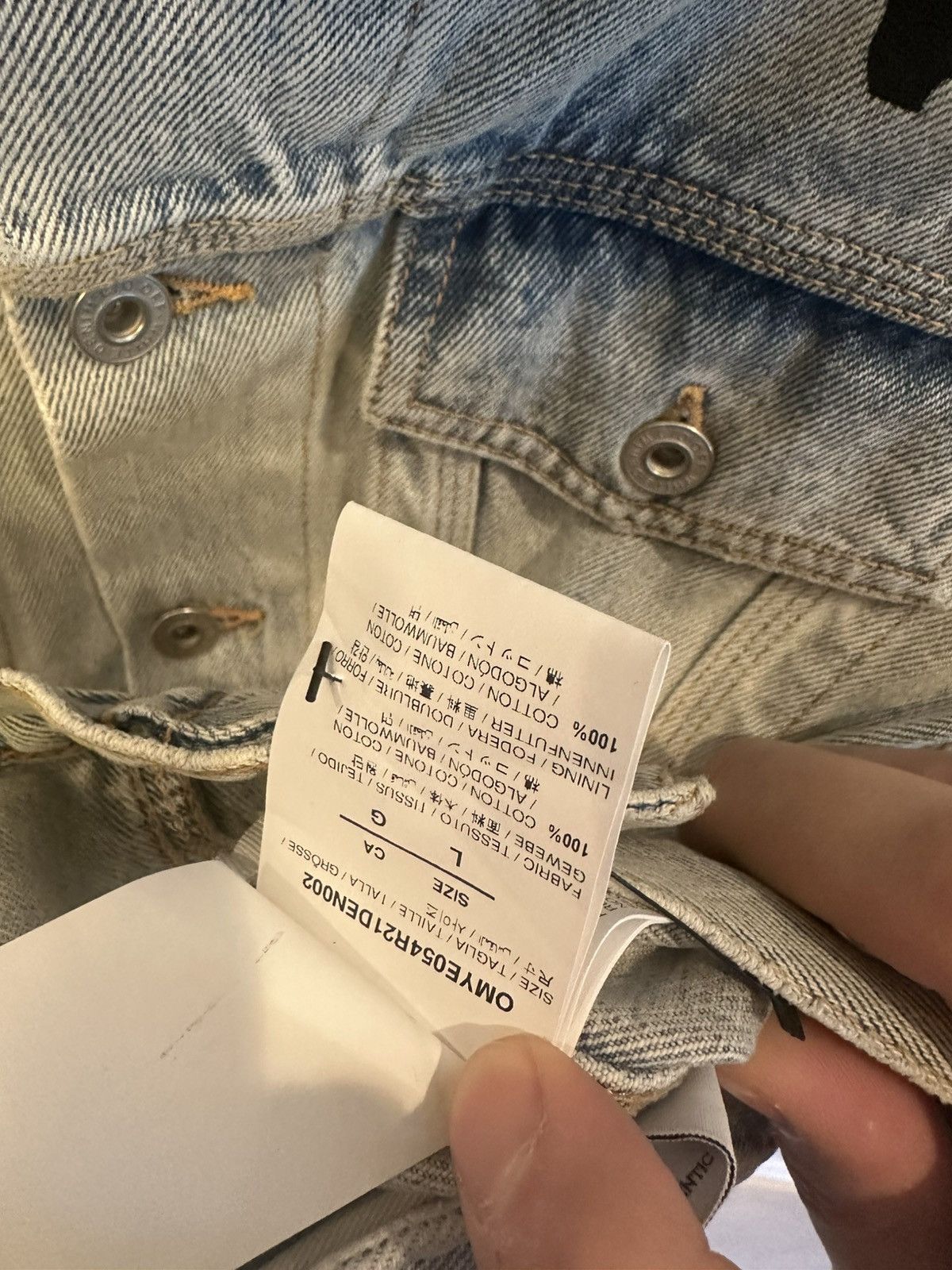 Off-White Off-White Mona Lisa Denim Jacket Size US L / EU 52-54 / 3 - 15 Thumbnail