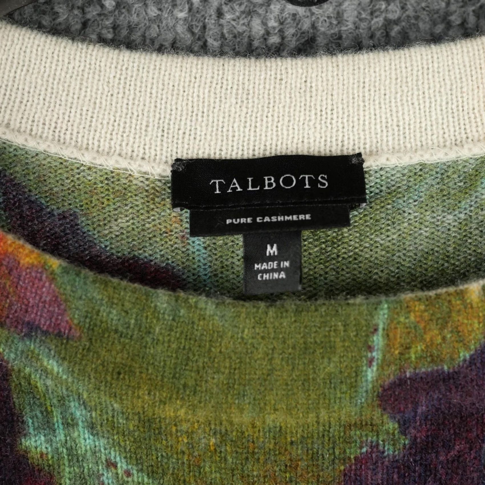 Talbots Talbots Sweater Womens M Multicolor Cashmere Floral Print Crewneck Pullover Size M / US 6-8 / IT 42-44 - 2 Thumbnail