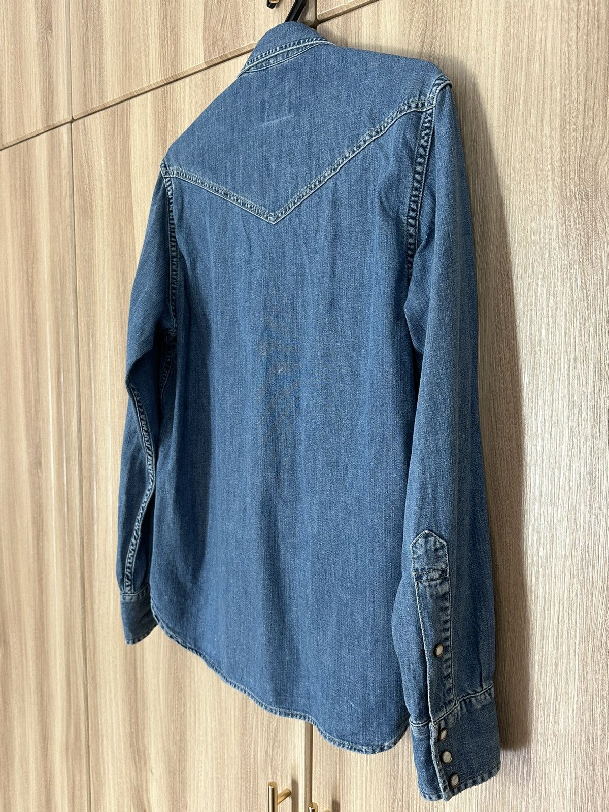 Levi's Vintage Clothing Levis LVC Shorthorn Western Denim Shirt Size US S / EU 44-46 / 1 - 6 Thumbnail