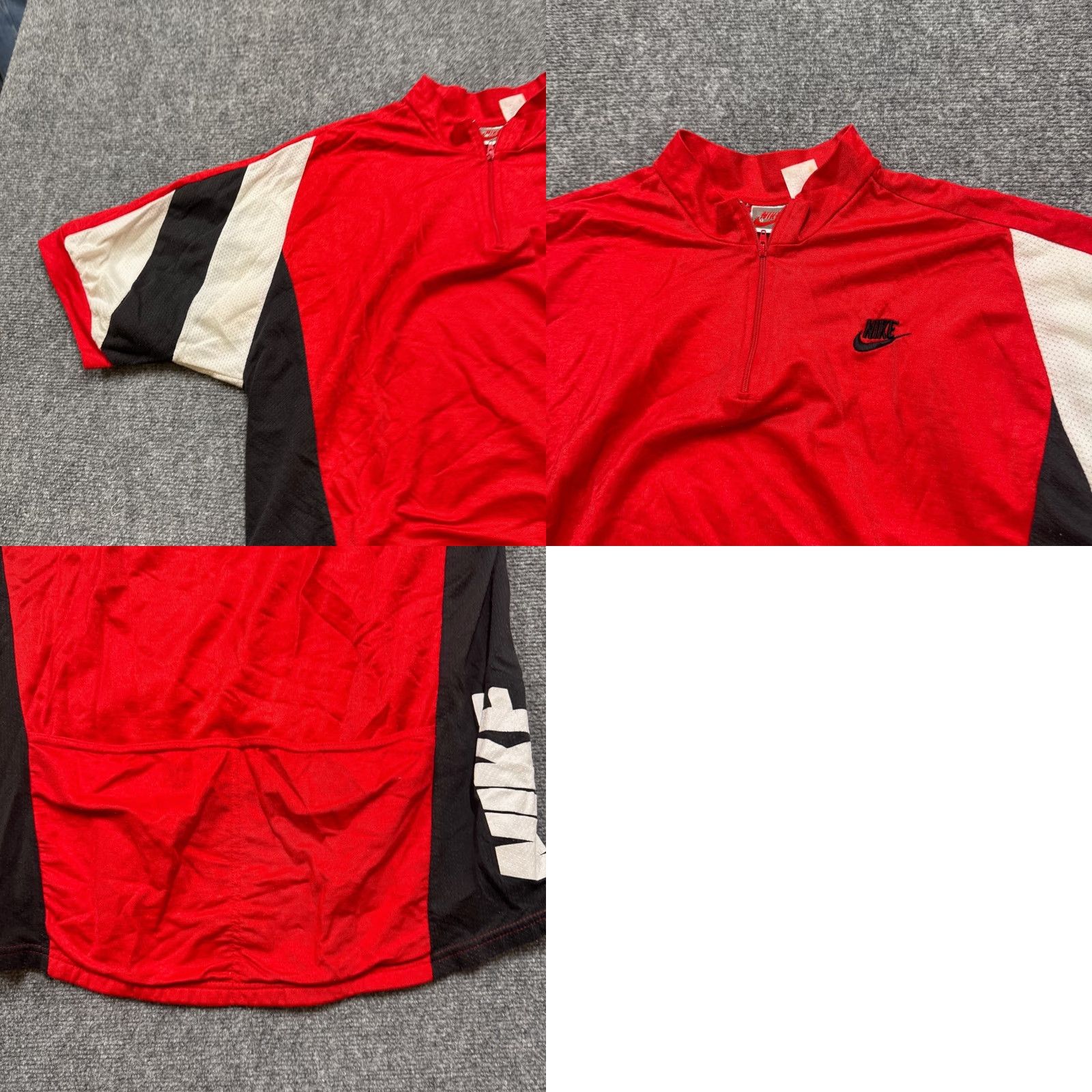 Nike VINTAGE Nike Quarter Zip Shirt XL Men Red 90s Activewear Cotton Paper Tag Y2K Size US XL / EU 56 / 4 - 8 Thumbnail