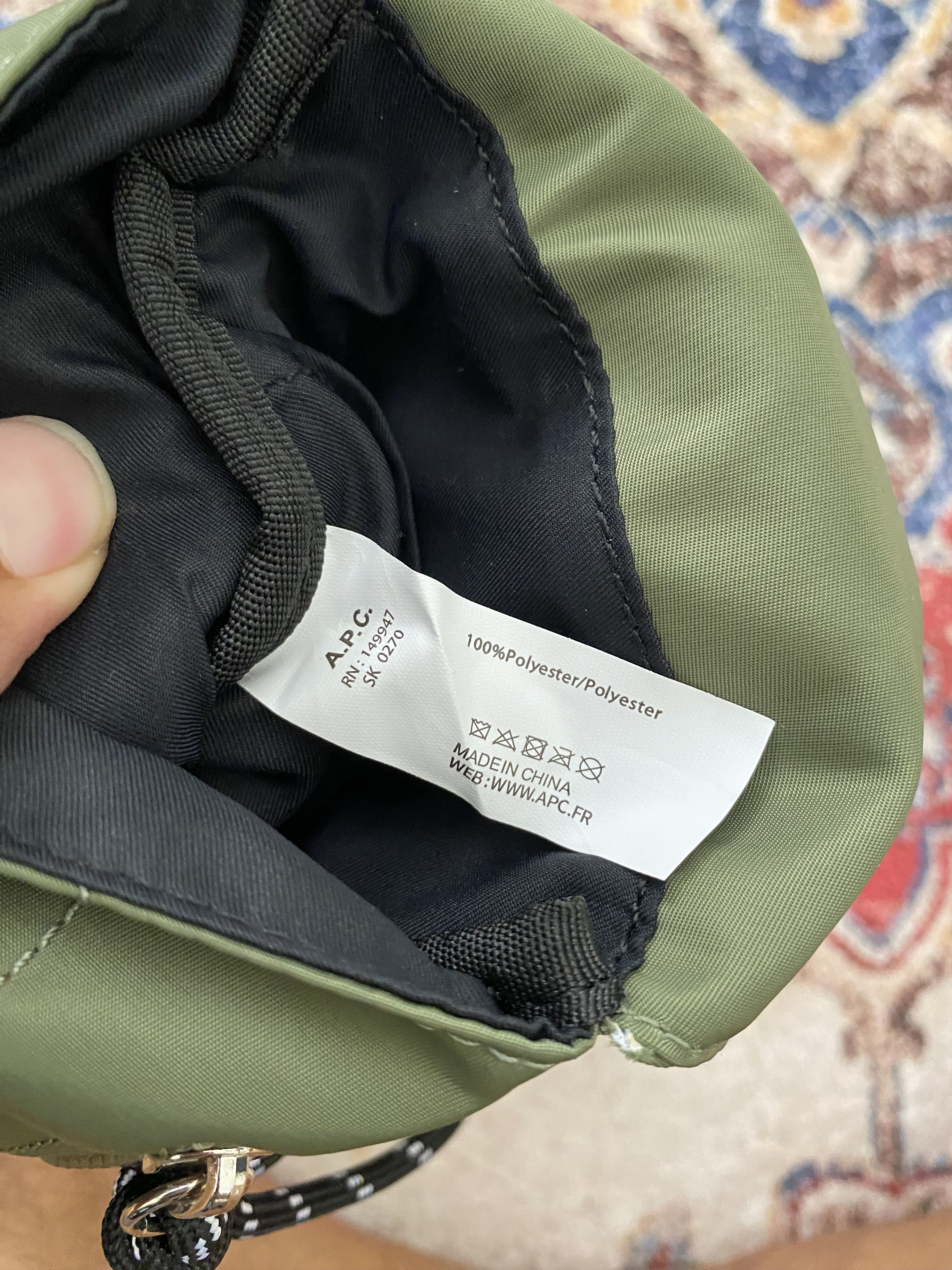A.P.C. A.P.C Mini Sling Bag With Carabiner - OLIVE Size ONE SIZE - 3 Thumbnail