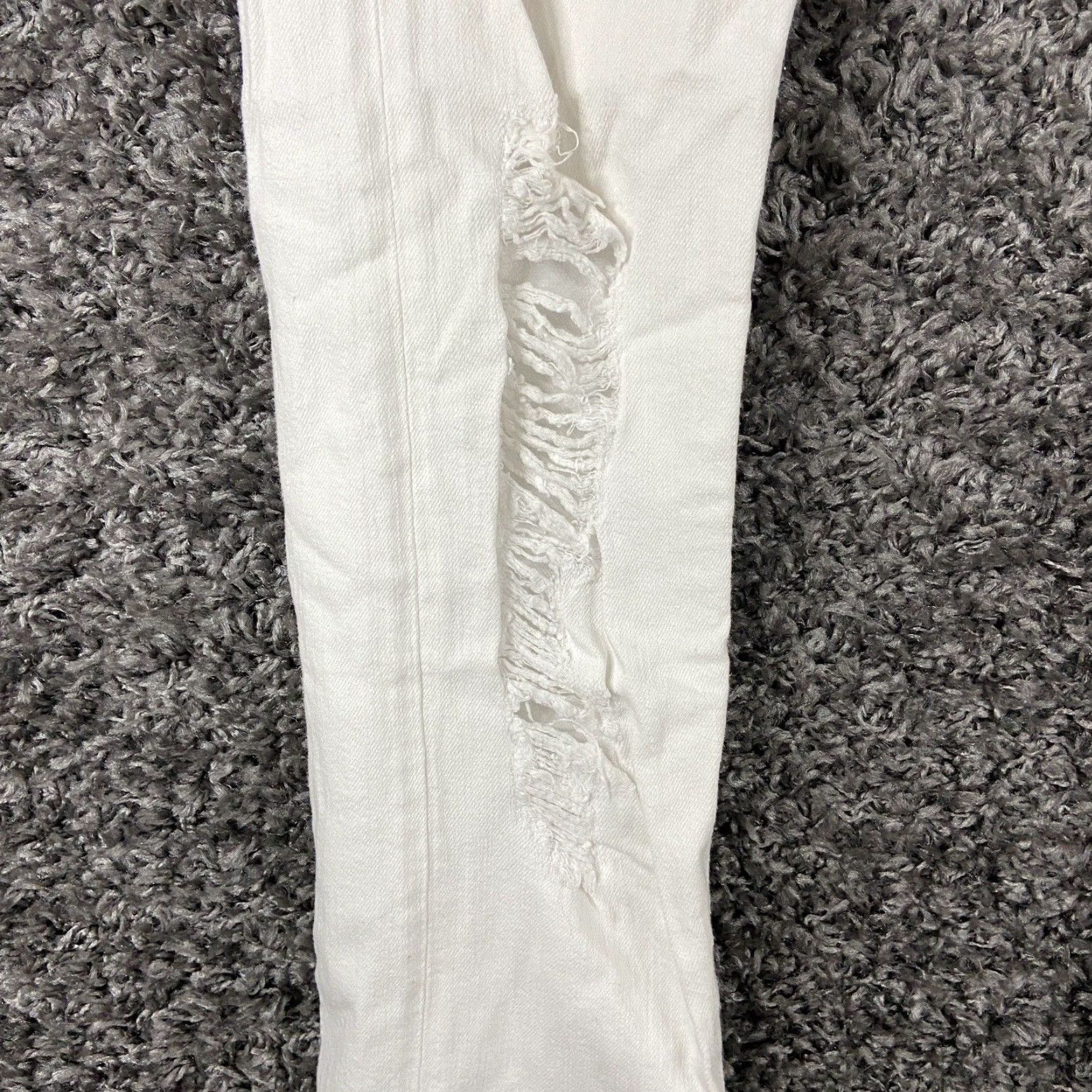 Rag & Bone Rag & Bone Women's White Skinny Distressed Jeans Size 26 Size 26" / US 2 / IT 38 - 3 Thumbnail