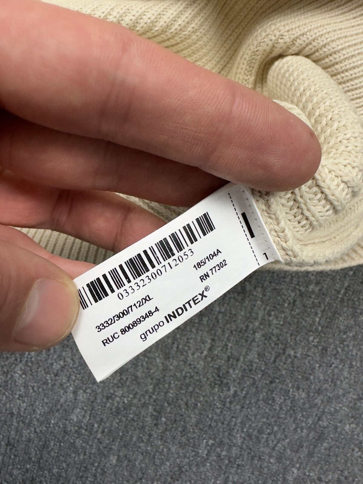 Zara Zara Cotton Half Zip Beige Sweater Size XL Size US XL / EU 56 / 4 - 6 Thumbnail
