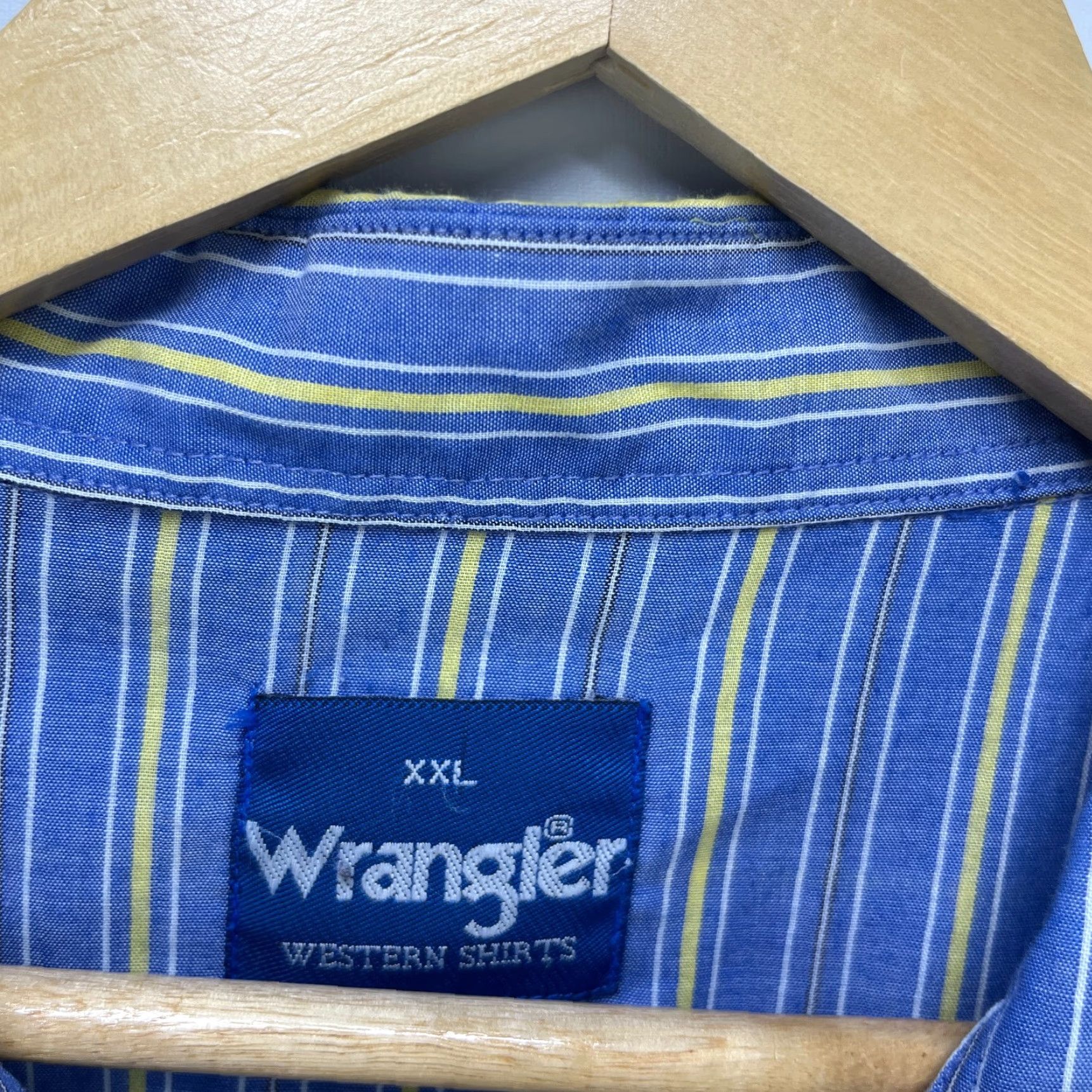 Wrangler VINTAGE Wrangler Western Striped Pearl Snap Button Long Sleeve Shirt 2XL Size US XXL / EU 58 / 5 - 5 Thumbnail