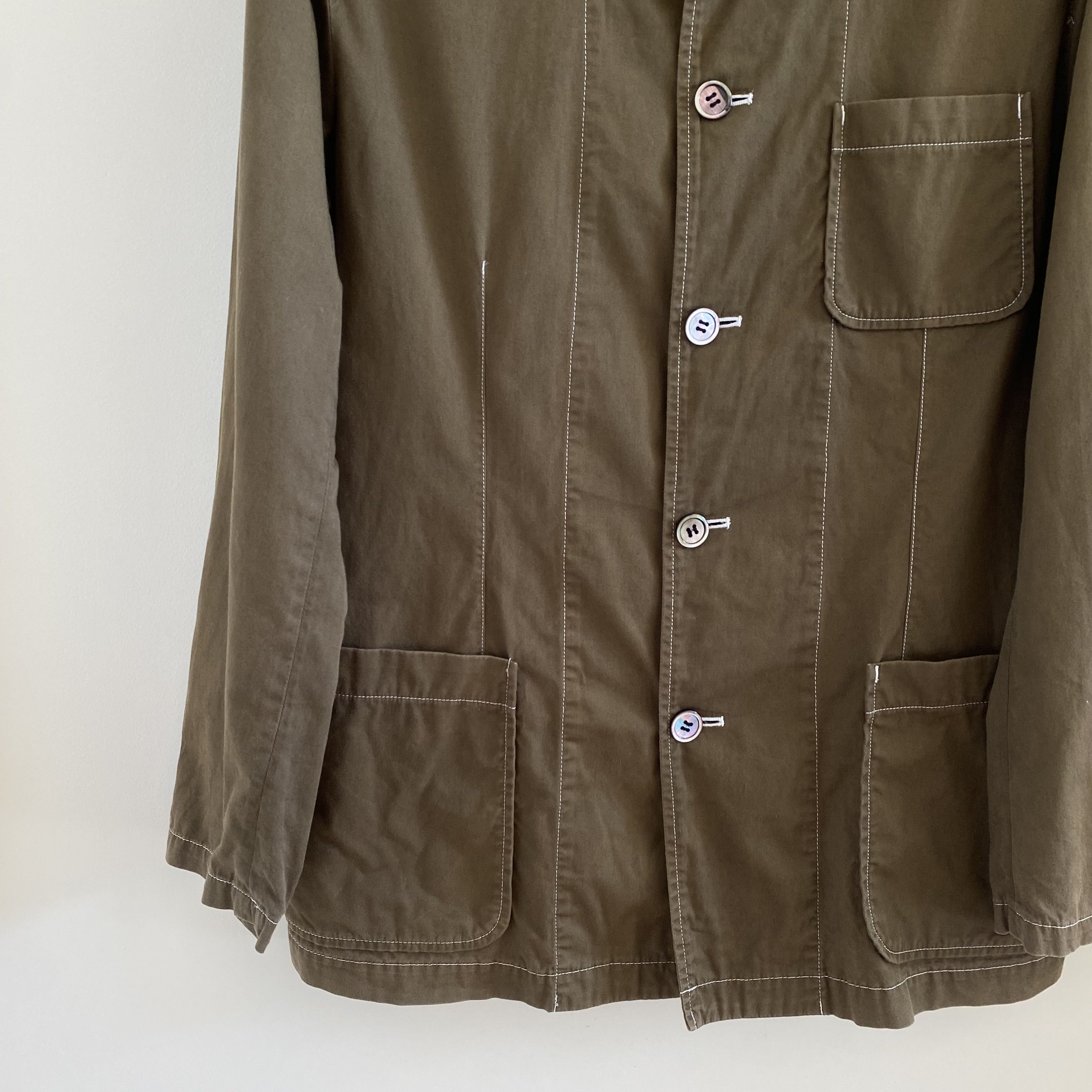 Comme des Garcons × Comme des Garcons Homme Comme des Garçons Homme 2003 Green Chore Coat Size US S / EU 44-46 / 1 - 5 Thumbnail