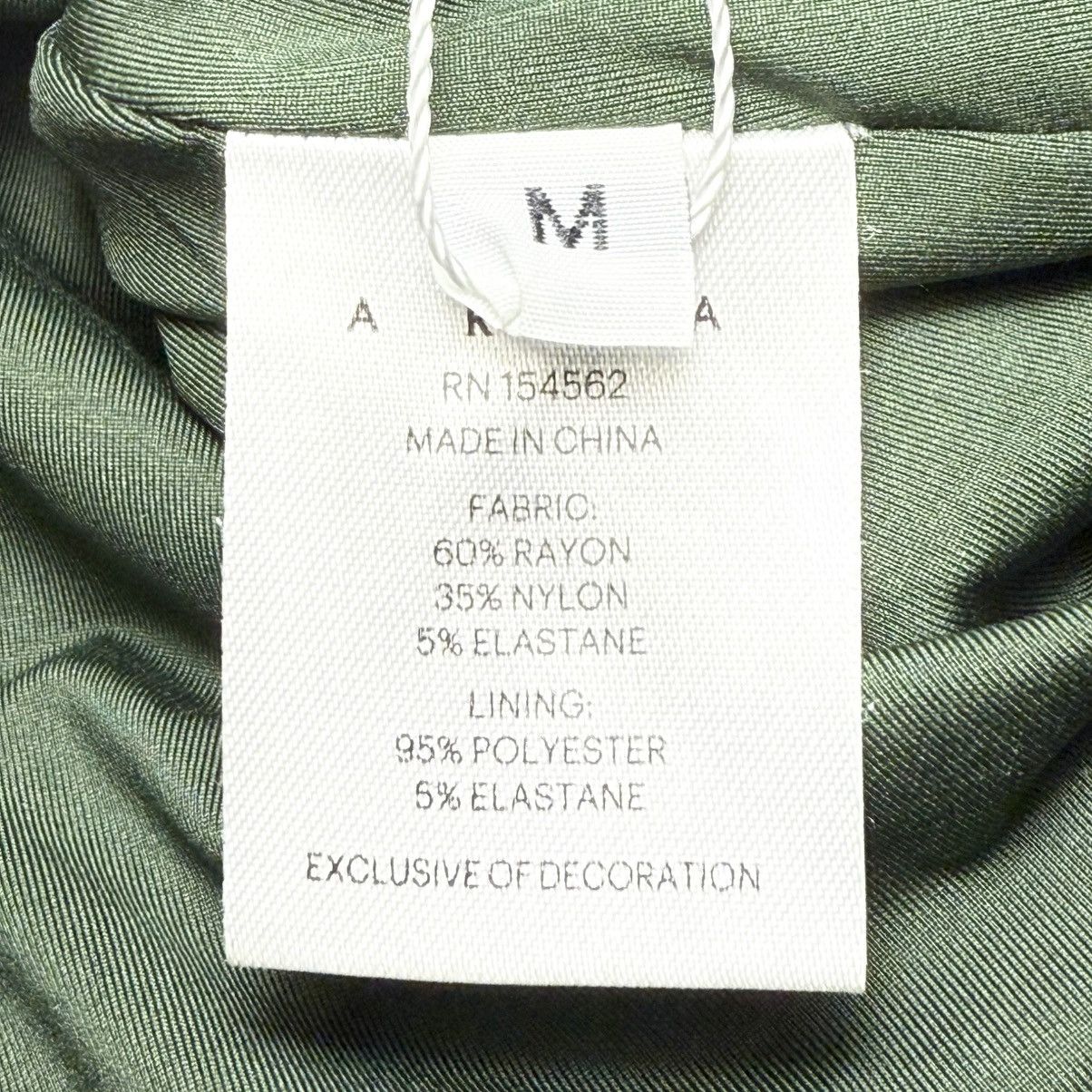 Area AREA Heart Ruched Mini Skirt in Dark Green Size 28" / US 6 / IT 42 - 6 Thumbnail