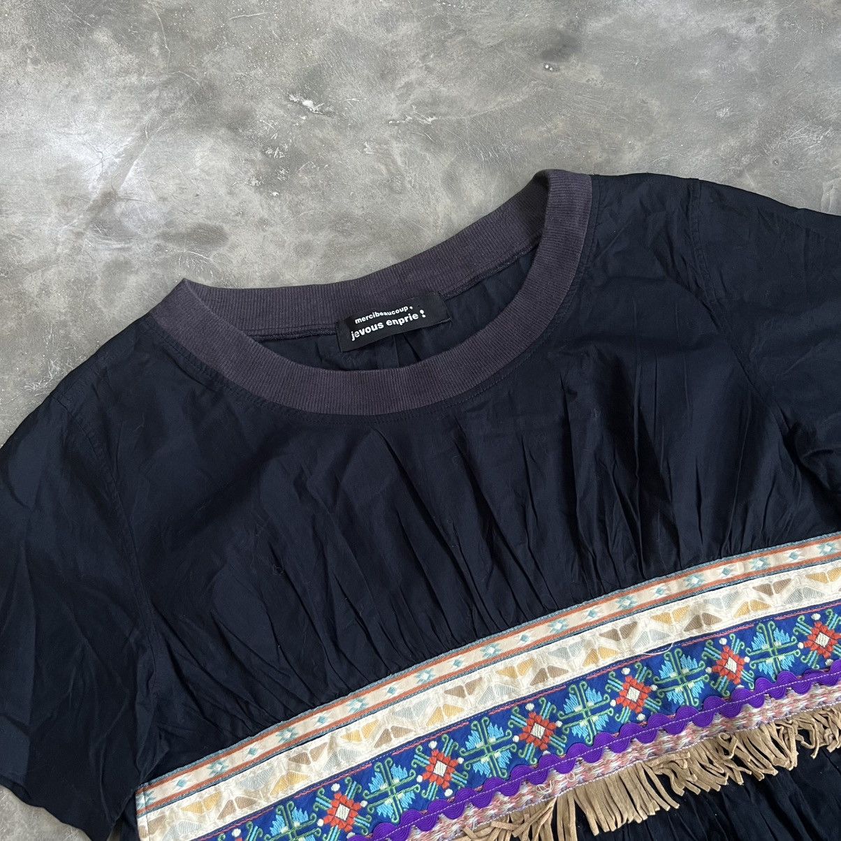 Issey Miyake Mercibeaucoup needlework Embroidery Blouse Shirt Size M / US 6-8 / IT 42-44 - 3 Thumbnail