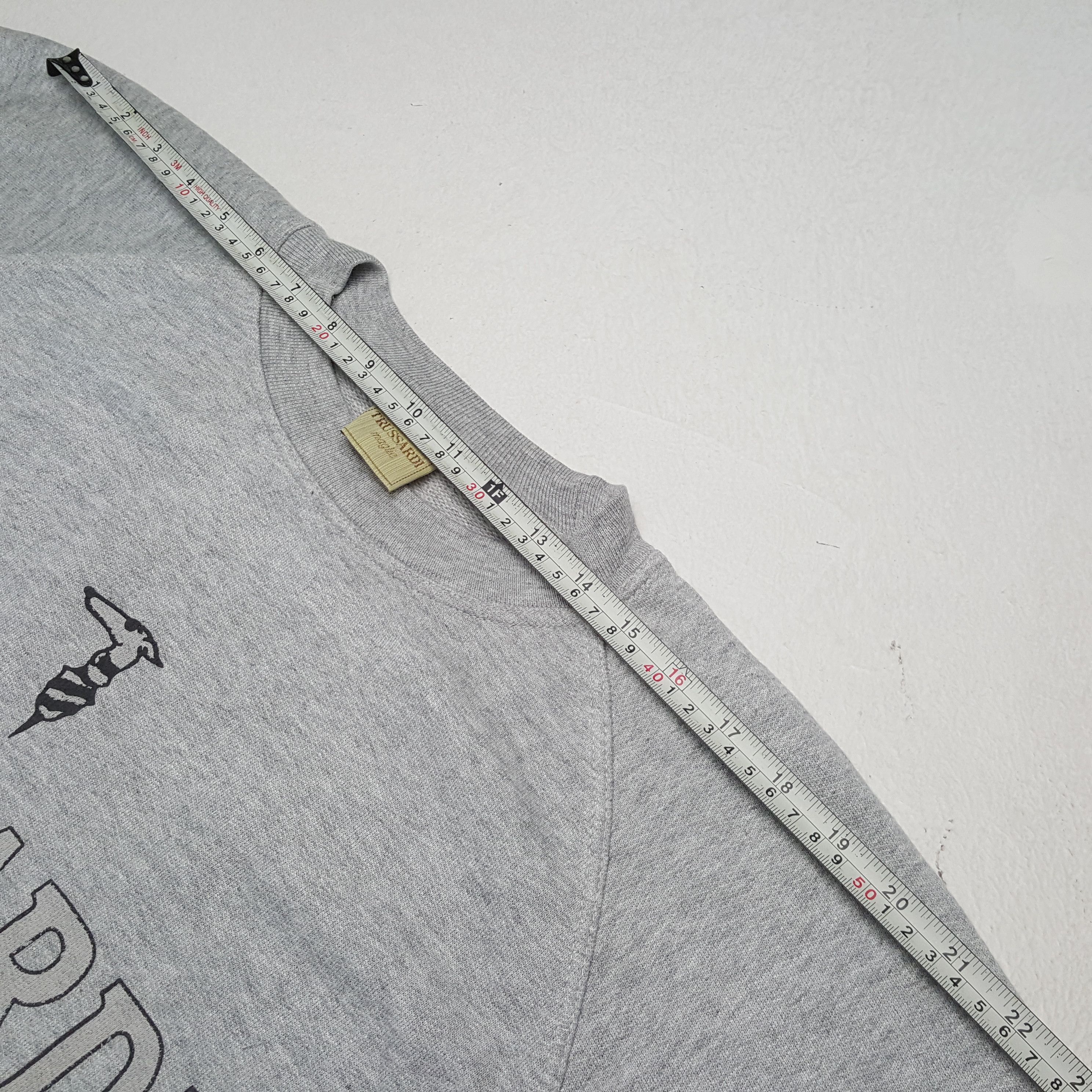 Trussardi × Vintage Trussardi Center Logo Spellout Design Sweatshirt Size US L / EU 52-54 / 3 - 10 Thumbnail