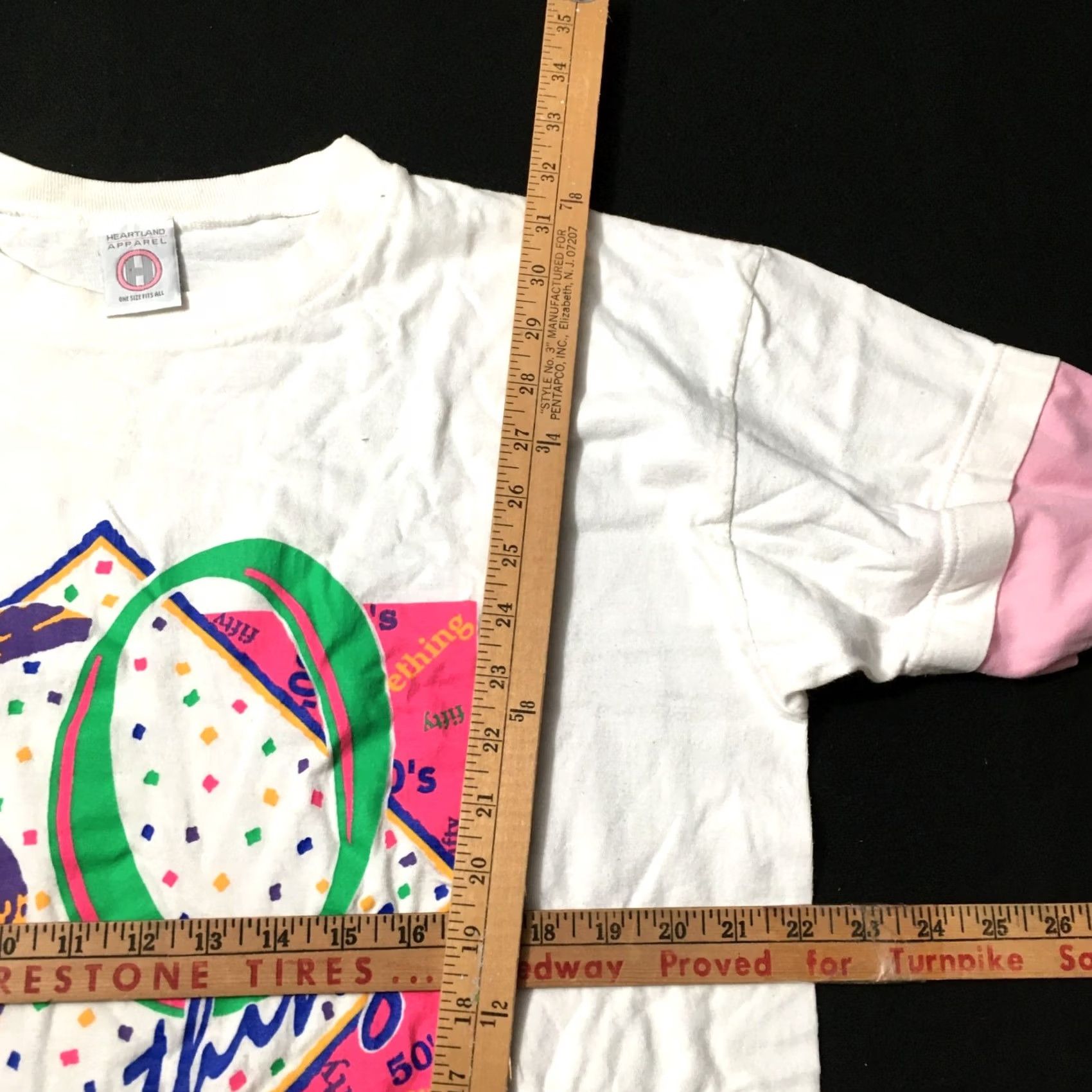 Vintage HEARTLAND Vintage 50 SOMETHING 1992 Graphic Printed Long Tee Shirt Pajama Loungewear White Canvas Gown Women One Size XS-XXL? Size ONE SIZE - 4 Thumbnail