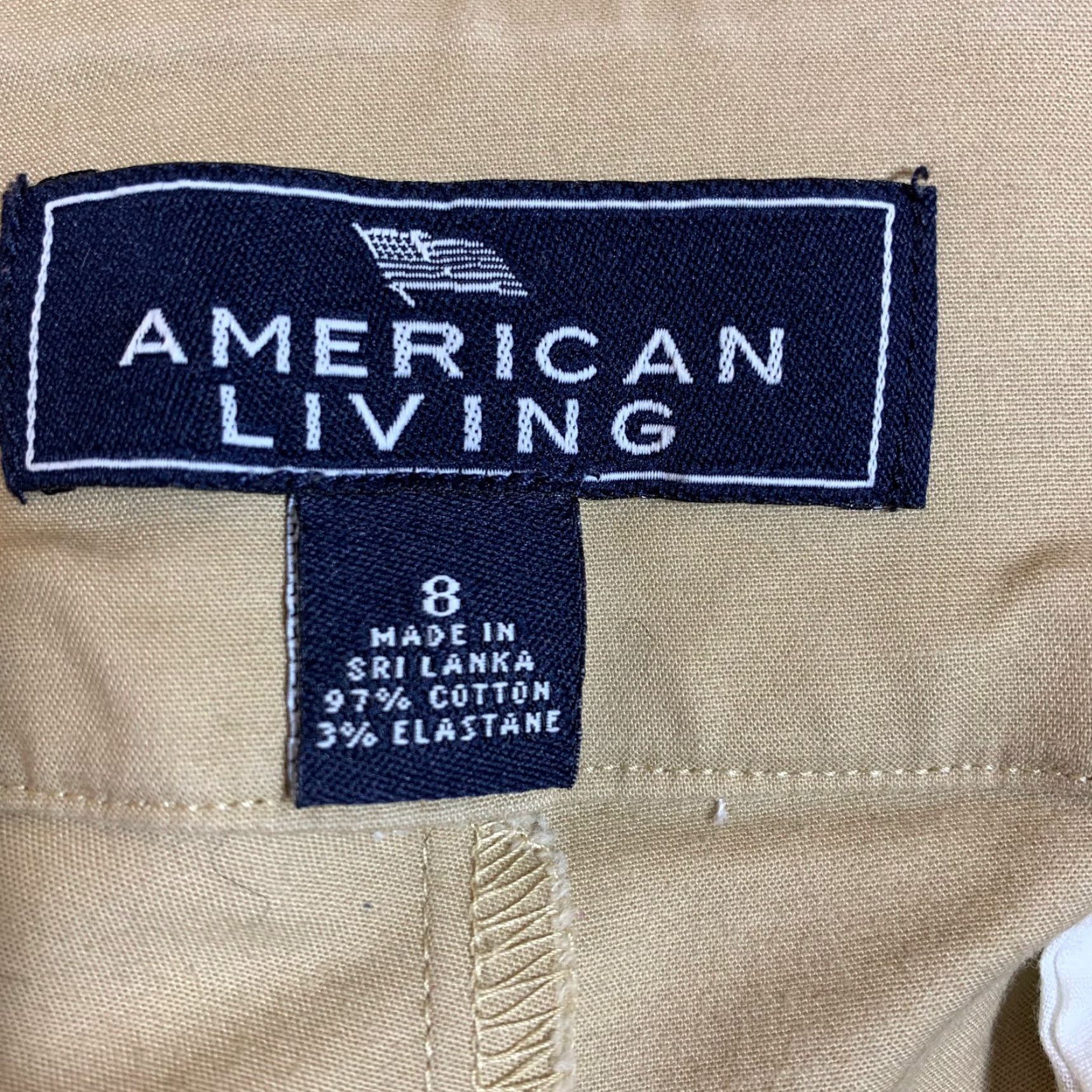 Vintage American Living Womens Pants Khakis Casual Beige Sizes 8 Petite Pants Front Pockets Back Pockets Flat Front Straight Leg Womens Size 30" / US 8 / IT 44 - 8 Thumbnail