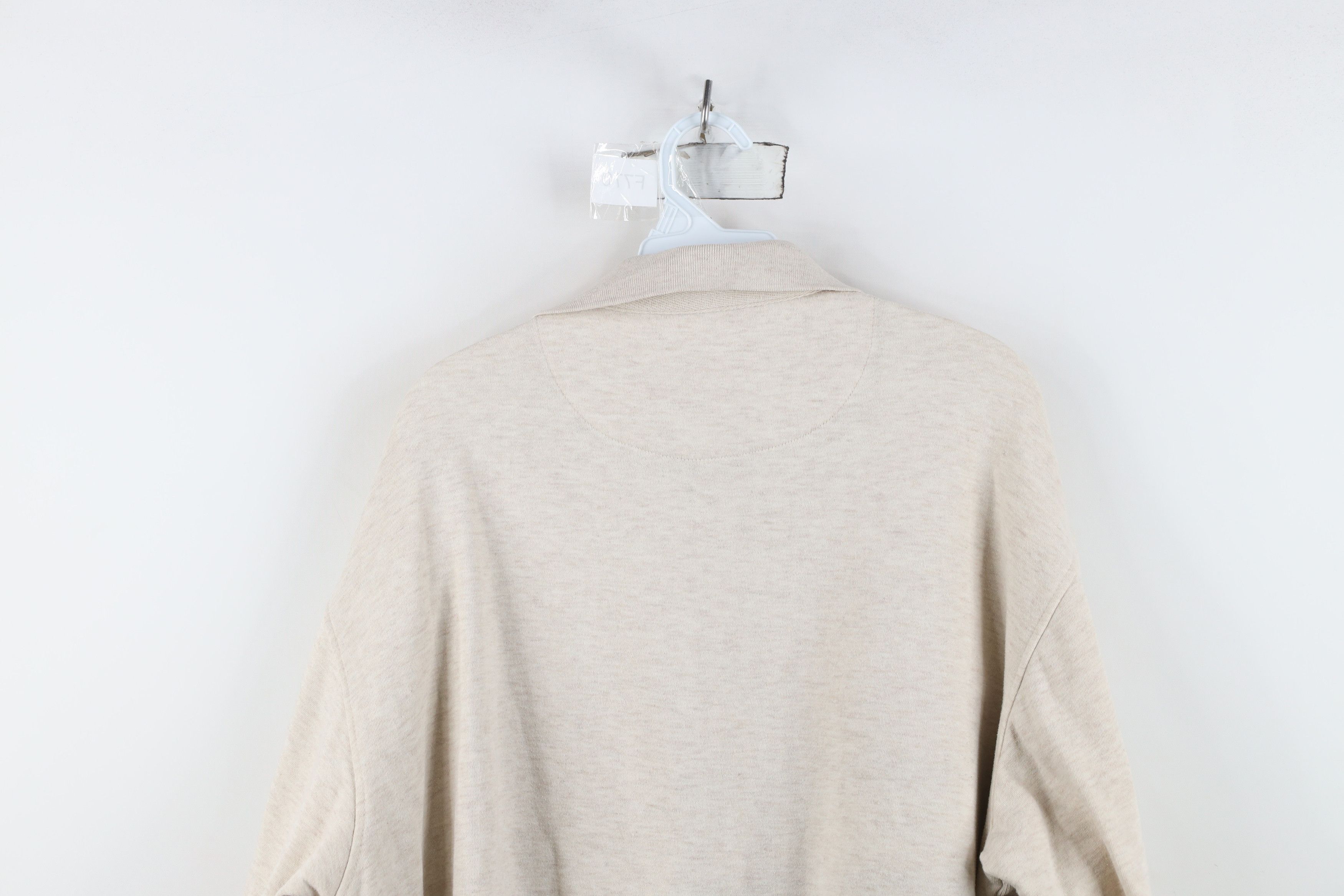 Vintage Vintage 90s Streetwear Collared Pullover Sweatshirt Brown Size US XL / EU 56 / 4 - 12 Thumbnail