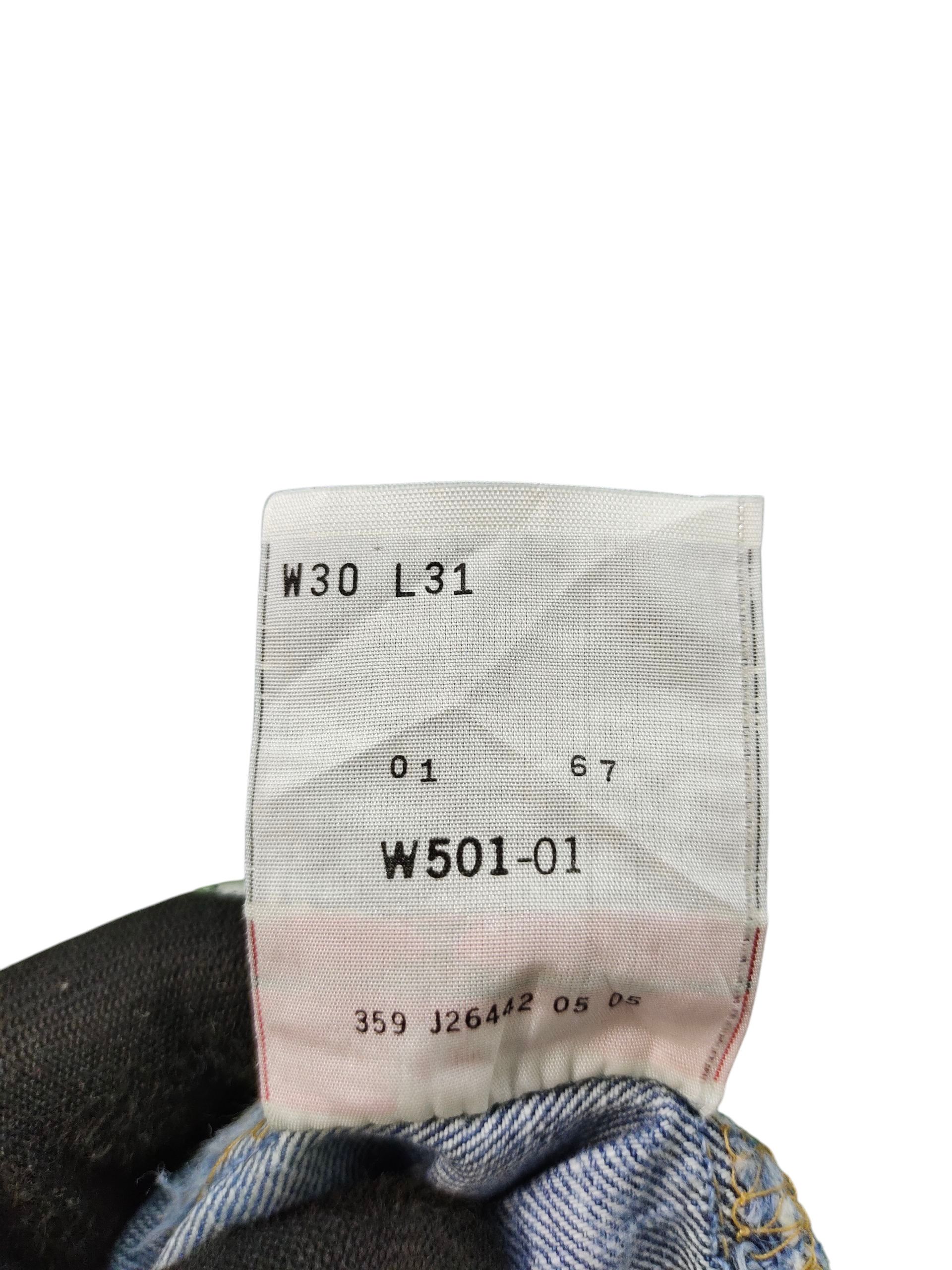 Levi's Vintage Levis 501 Clawmark Distress Jeans Hedi Slimane Size US 30 / EU 46 - 15 Thumbnail