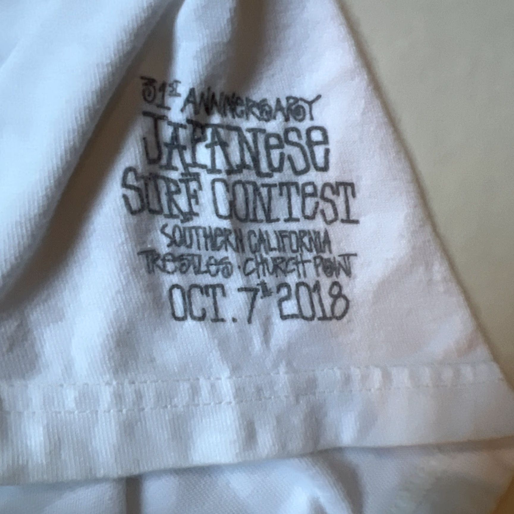 Vintage VINTAGE Stussy Shirt Mens Large White Surfer Stussy World Tribe 31st Ann Japanese Surf Contest Trestles Church’s Shirt Limited Edition Size US XL / EU 56 / 4 - 2 Thumbnail