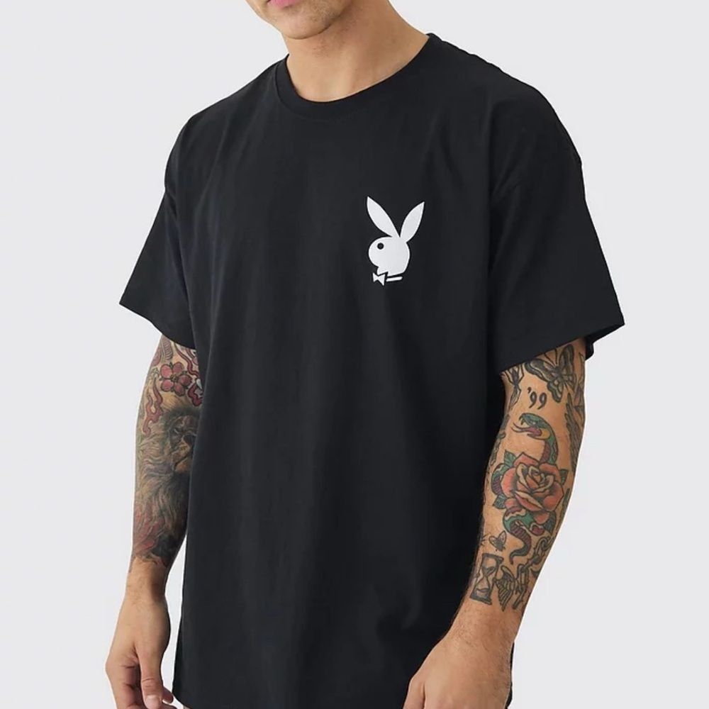 Pacsun PacSun Black Short Sleeve Tee with Playboy Logo Size US S / EU 44-46 / 1 - 1 Thumbnail