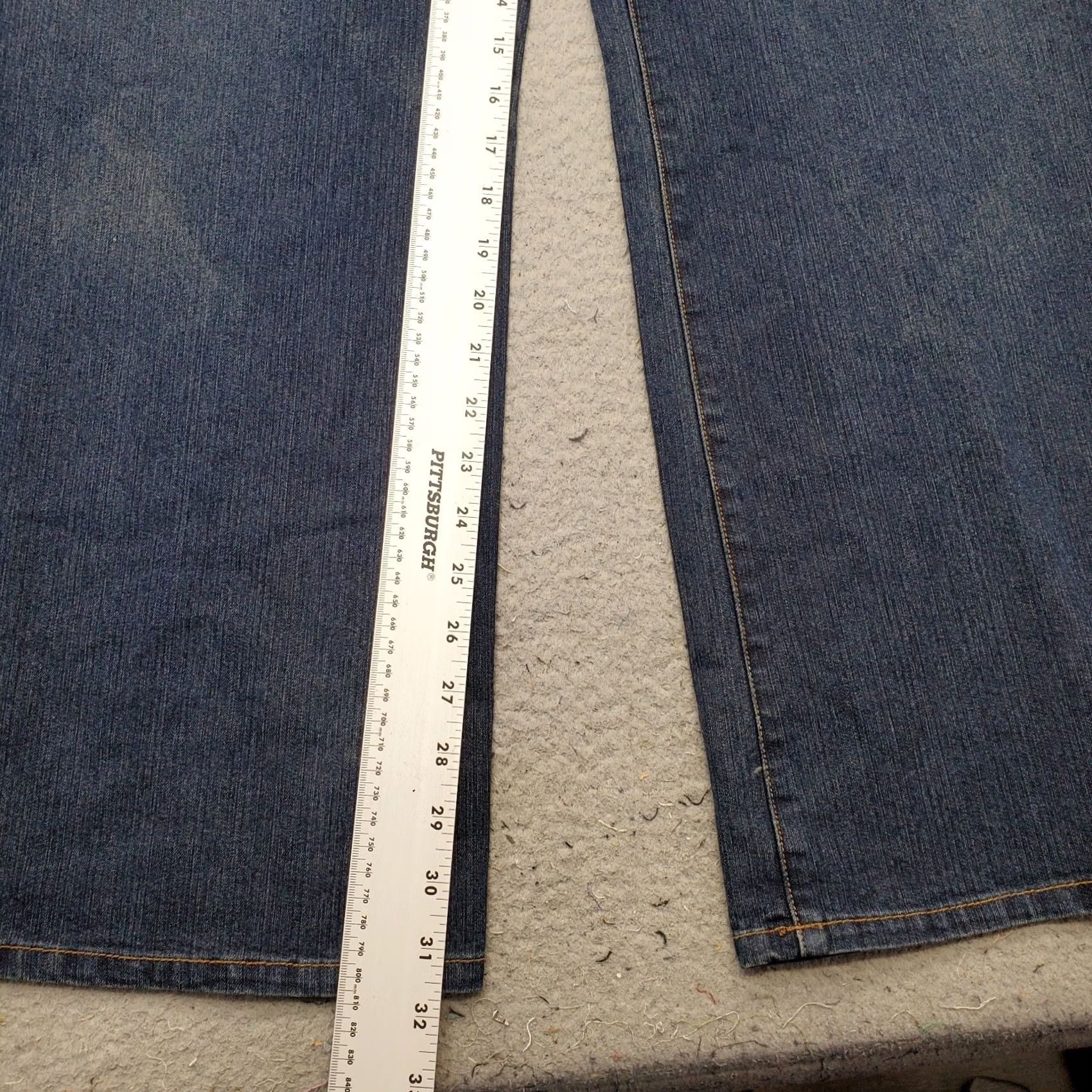 Denime Venezia Womens 26 Blue Denim Flared Jeans Relaxed Stretch Low Waist 5-Pocket Denim, Vintage: No, Size: 26, Plus Size Size 26" / US 2 / IT 38 - 4 Thumbnail