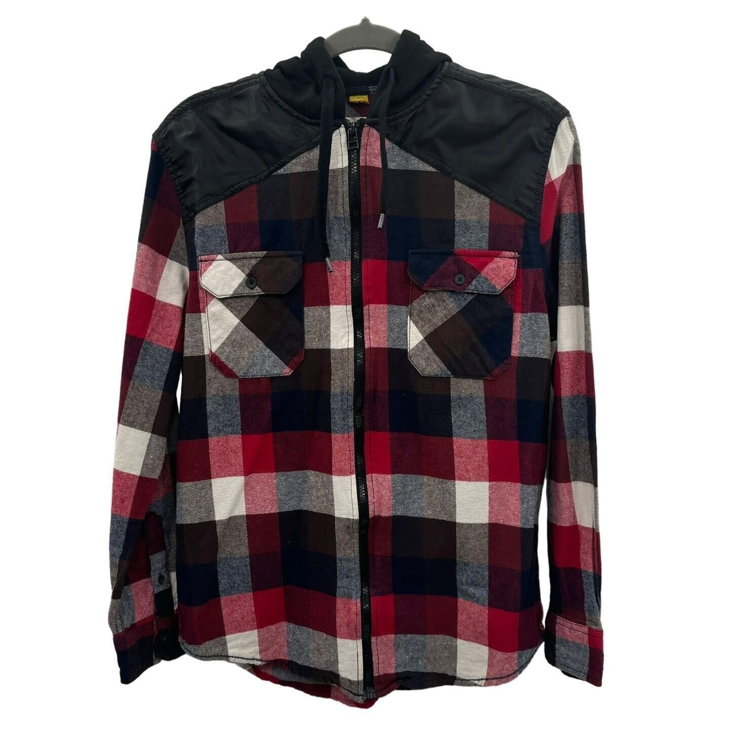 Other Buffalo Plaid Mens Flannel Hoodie Jacket Red Black Size Medi Size US M / EU 48-50 / 2 - 1 Thumbnail