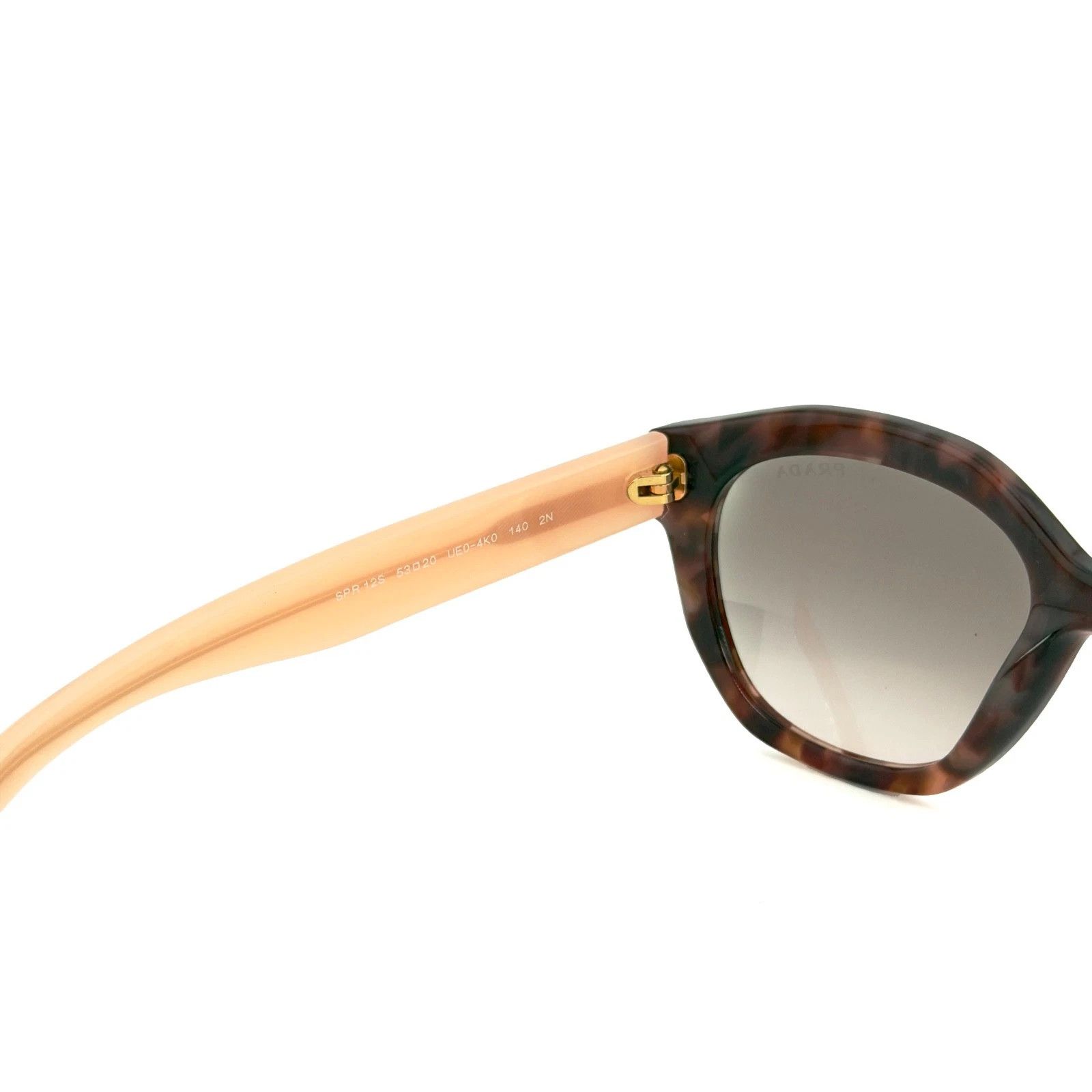 Prada PRADA 12S PR12SS Nude Pink Brown Havana Triangle Sunglasses Size ONE SIZE - 5 Thumbnail