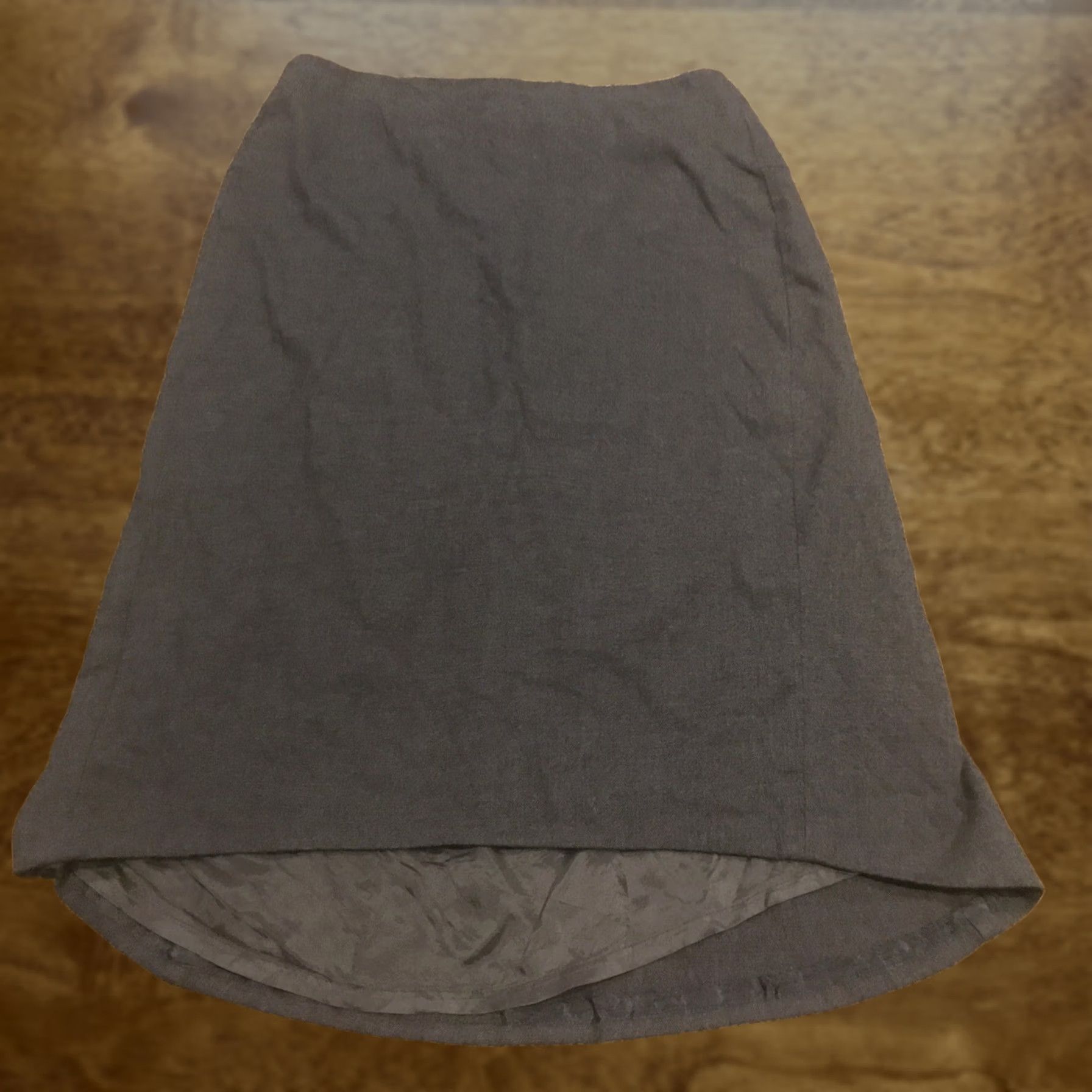 Vintage VINTAGE M.A.G. by Magashoni Skirt Women Midi Straight Pencil Gray Size 10 Wool Blend Zip Rise Mid 31" Length Size 32" / US 10 / IT 46 - 1 Thumbnail