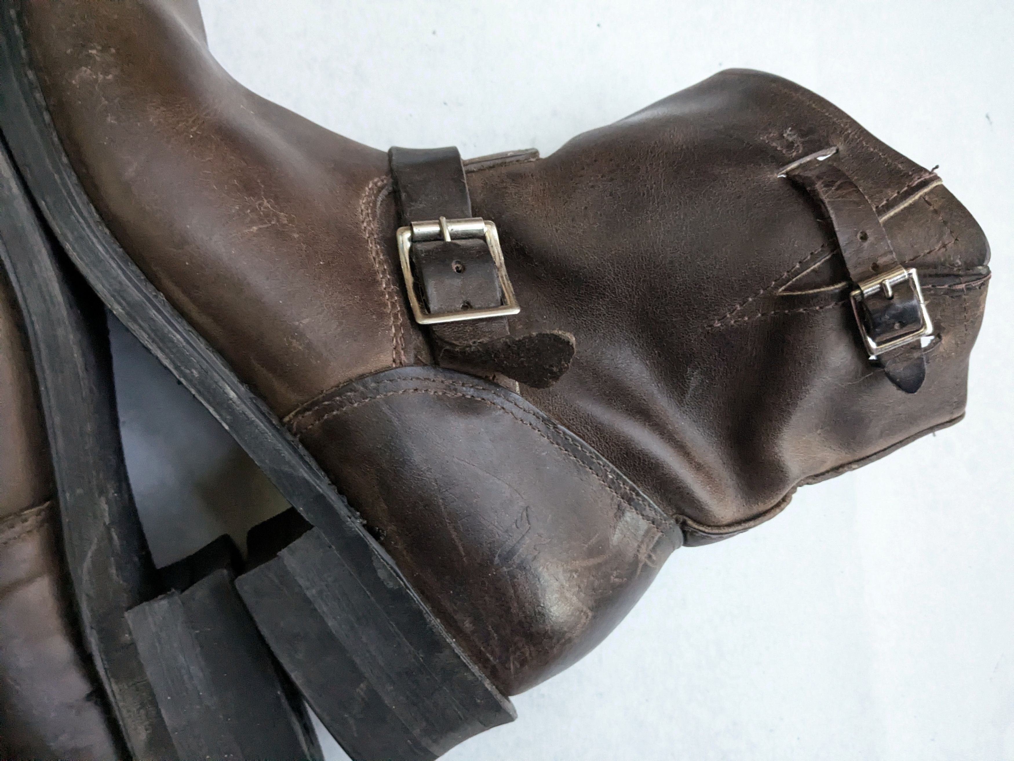 Frye Frye Engineer Boots Brown Leather 13 M Buckle Size US 13 / EU 46 - 10 Thumbnail