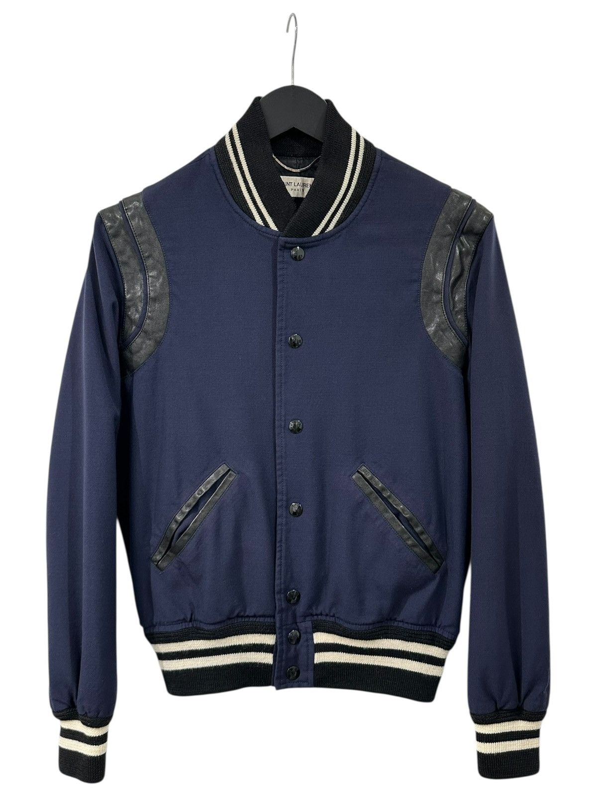 値下げ【SAINT LAURENT 】ネイビー テディジャケット　サイズ44 Saint Laurent Teddy Blue | Grailed